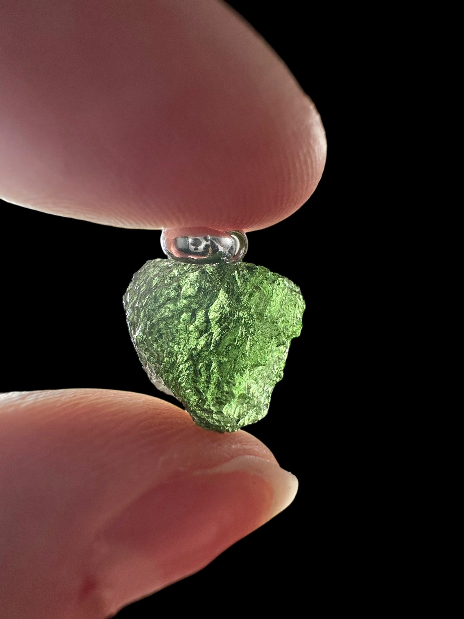 Silver moldavite pendant 2,1g - SP/V831