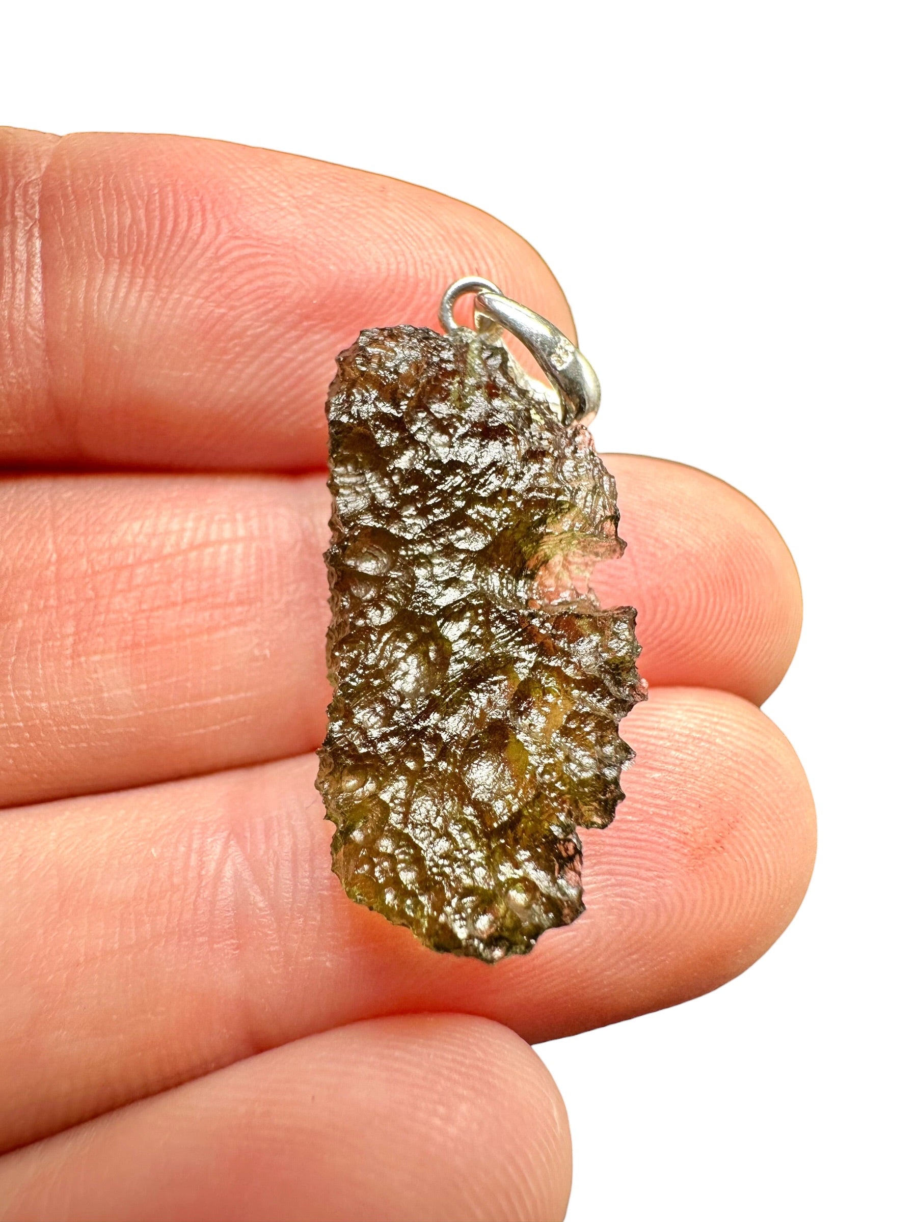 Silver moldavite pendant 2g - SP/V834