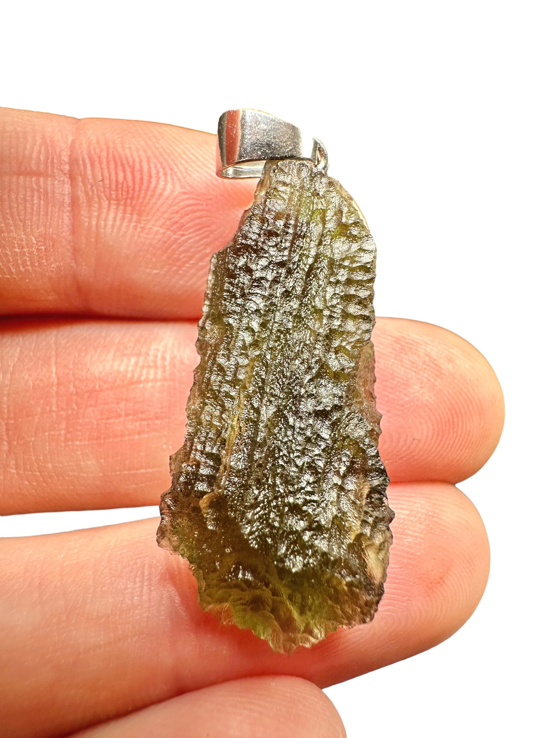 Silver moldavite pendant 4,1g - SP/V835