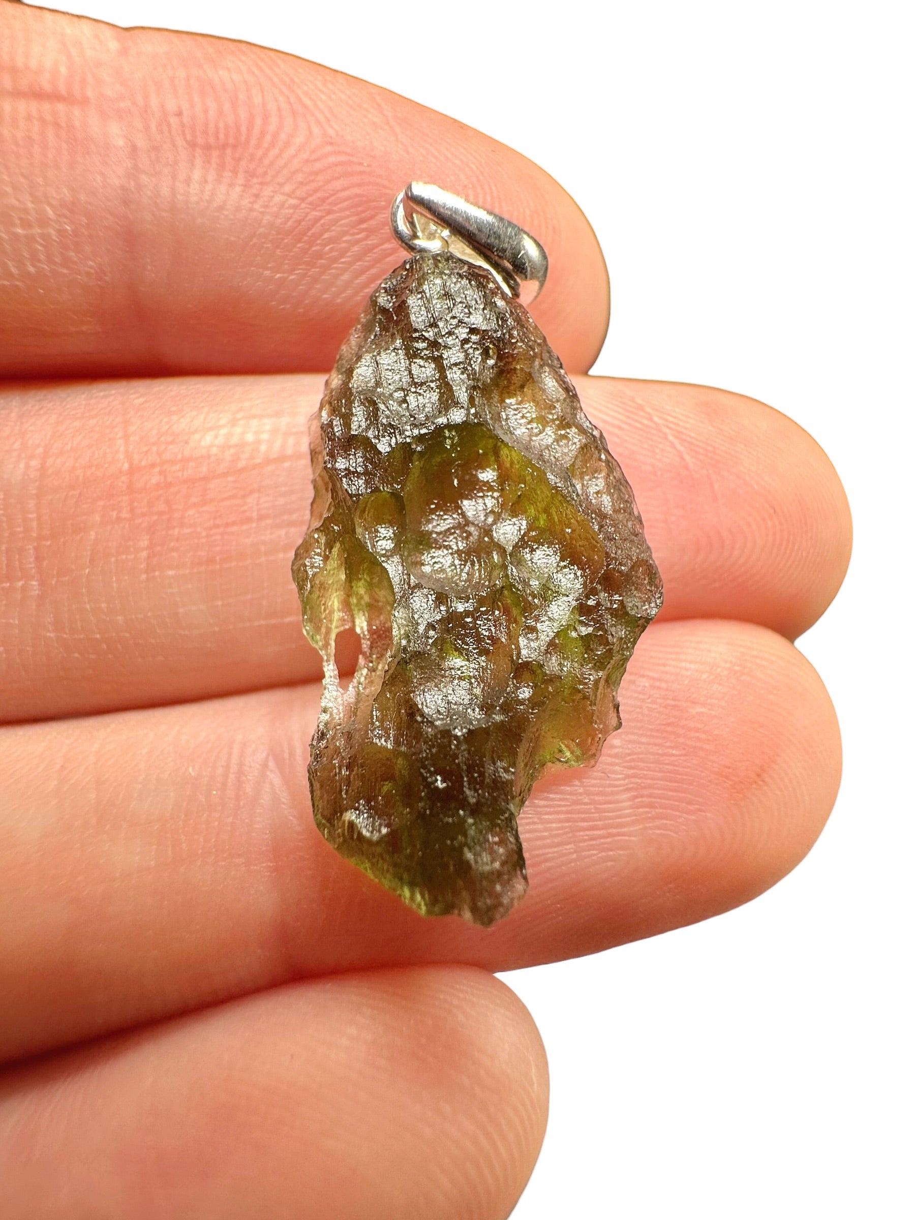 Silver moldavite pendant 1,7g - SP/V836