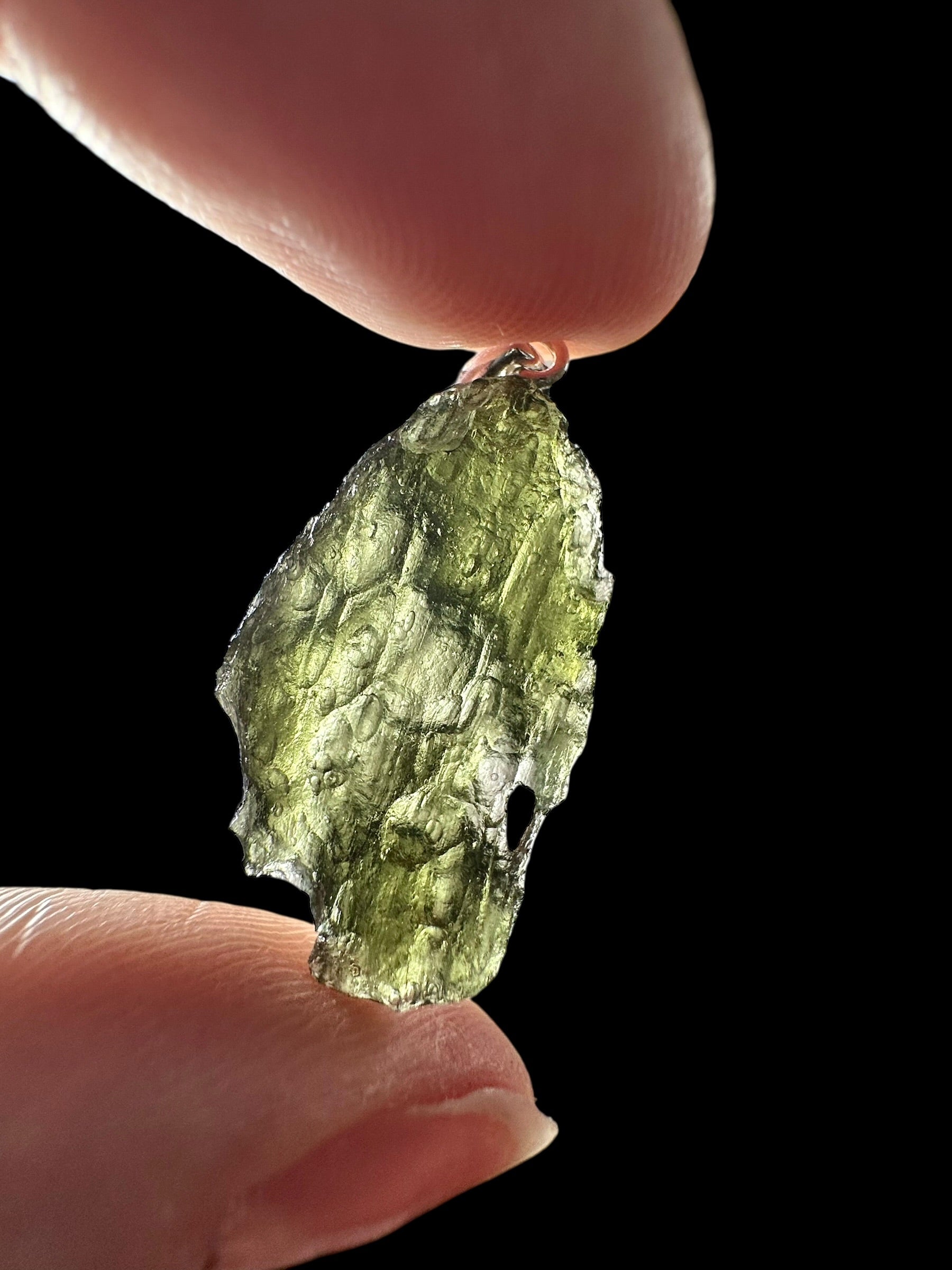 Silver moldavite pendant 1,7g - SP/V836