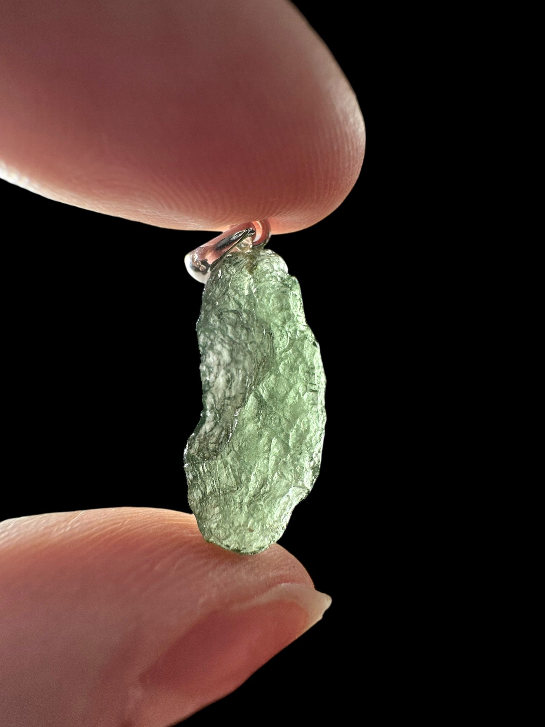 Silver moldavite pendant 1,5g - SP/V837