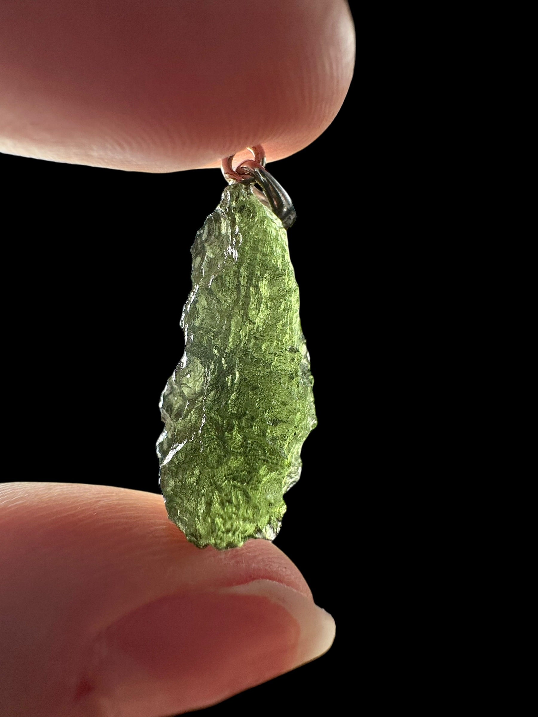 Silver moldavite pendant 2,2g - SP/V838