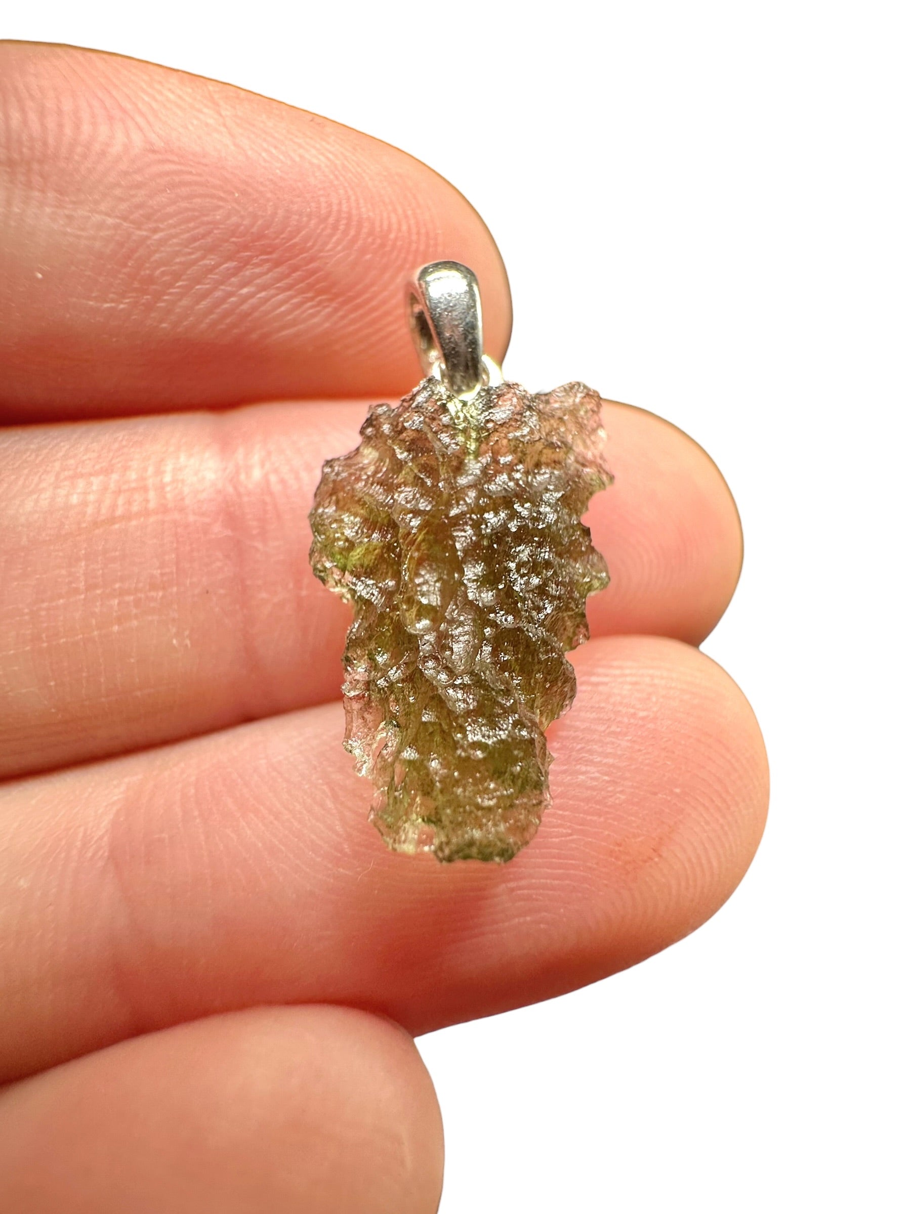 Silver moldavite pendant 0,9g - SP/V839