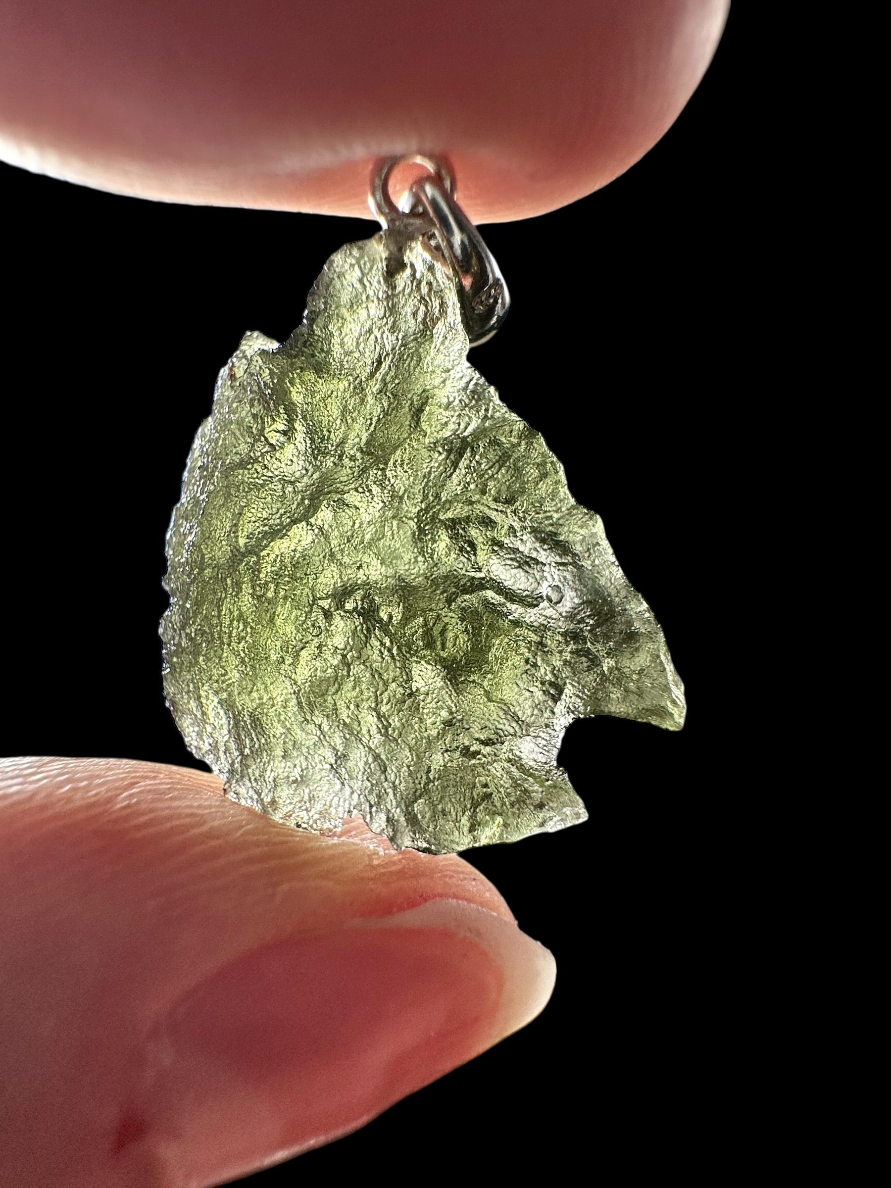 Silver moldavite pendant 2,2g - SP/V840