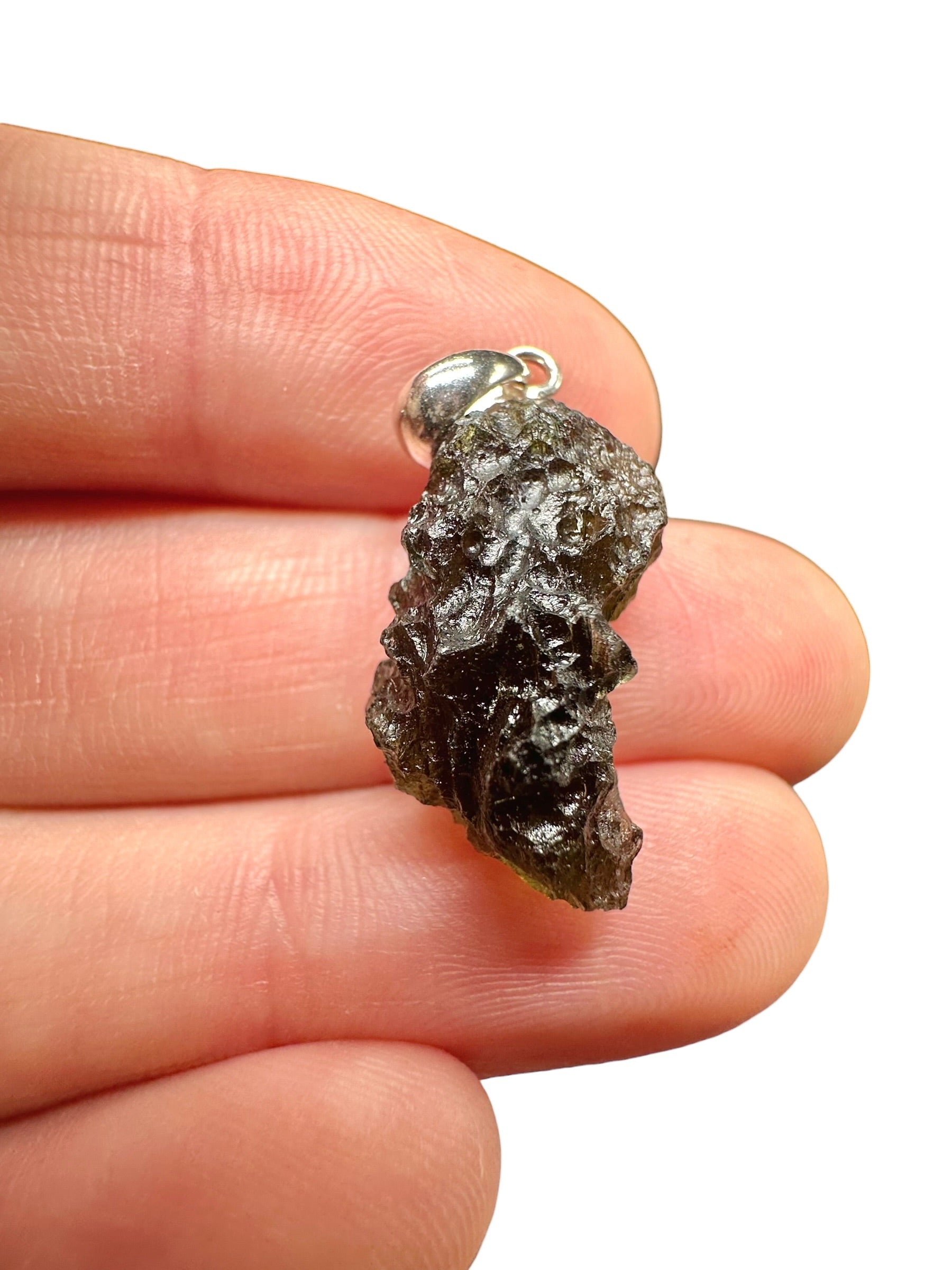 Silver moldavite pendant 2,2g - SP/V841