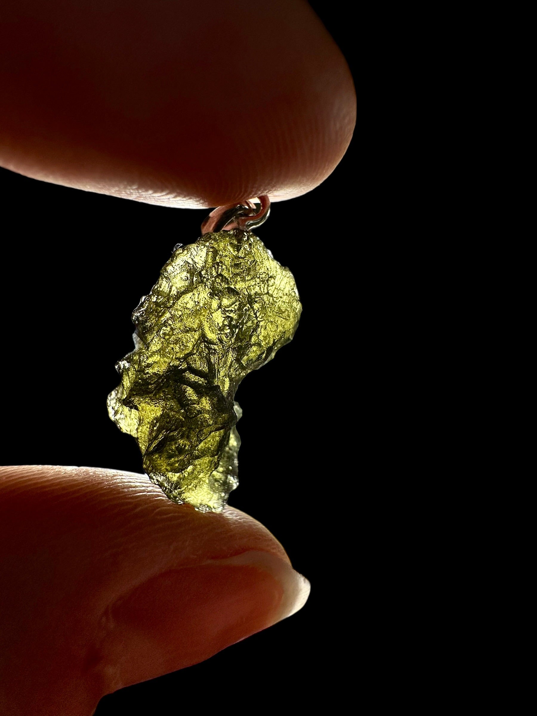 Silver moldavite pendant 2,2g - SP/V841