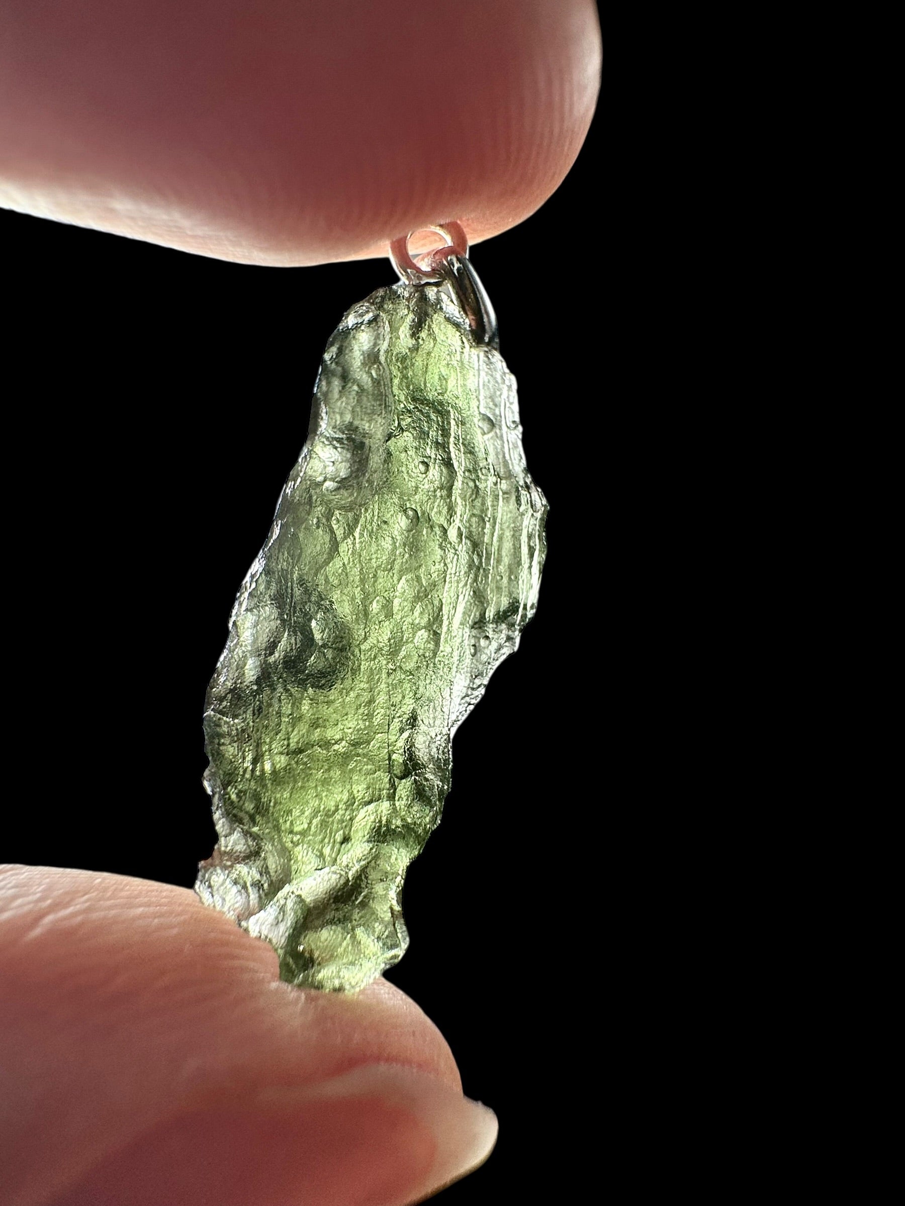 Silver moldavite pendant 1,5g - SP/V843