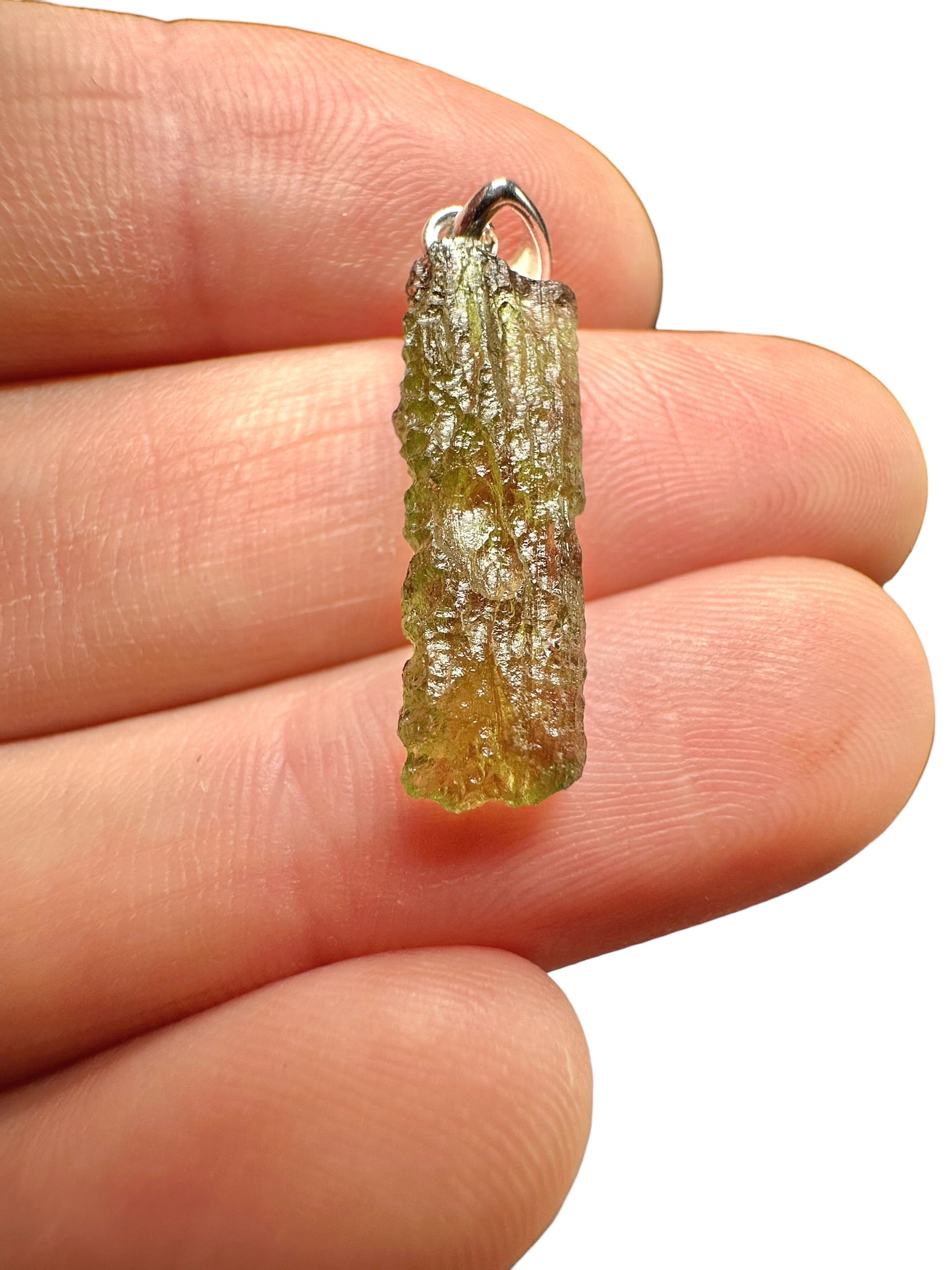 Silver moldavite pendant 0,9g - SP/V844