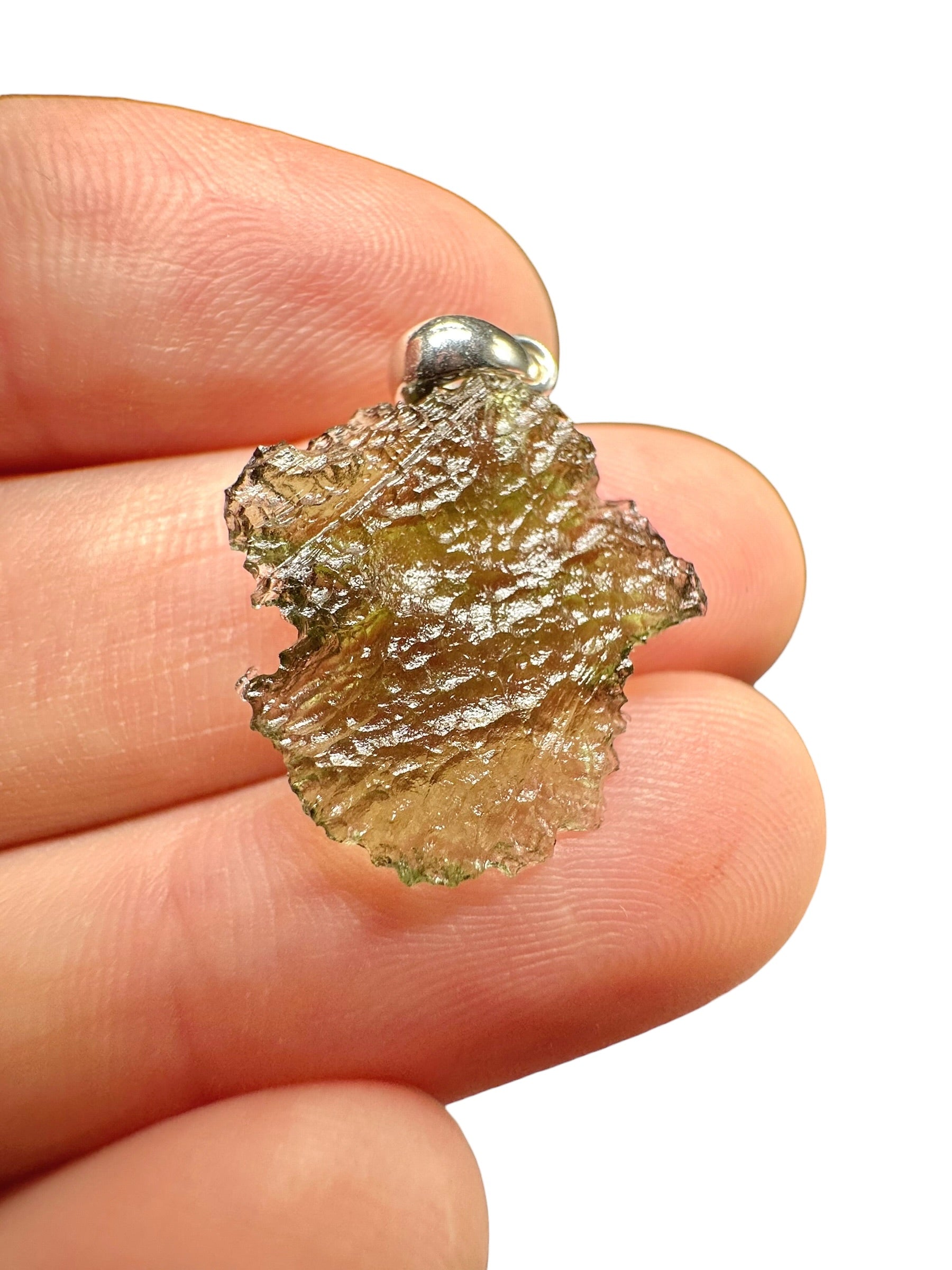 Silver moldavite pendant 1,4g - SP/V847