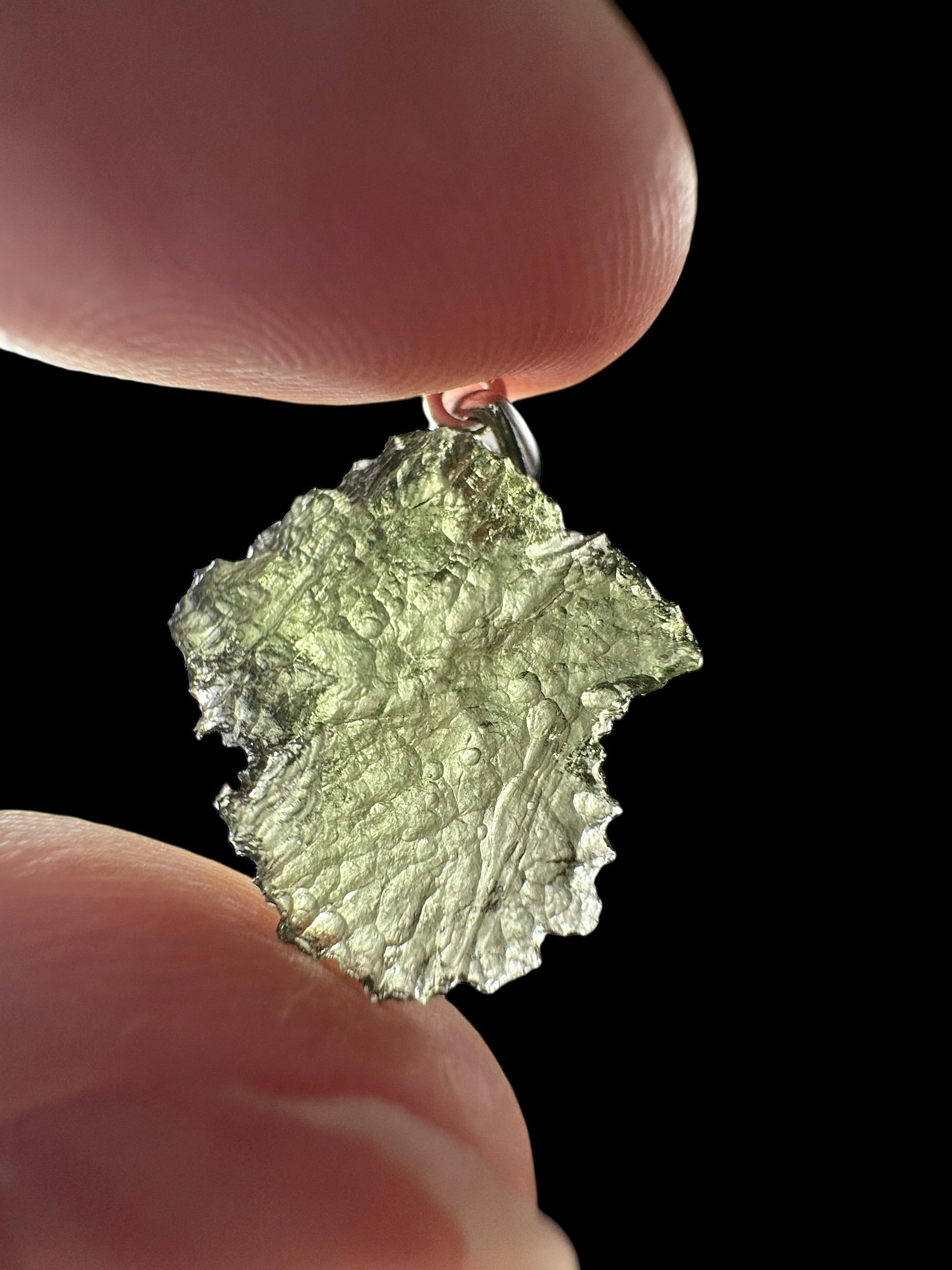 Silver moldavite pendant 1,4g - SP/V847