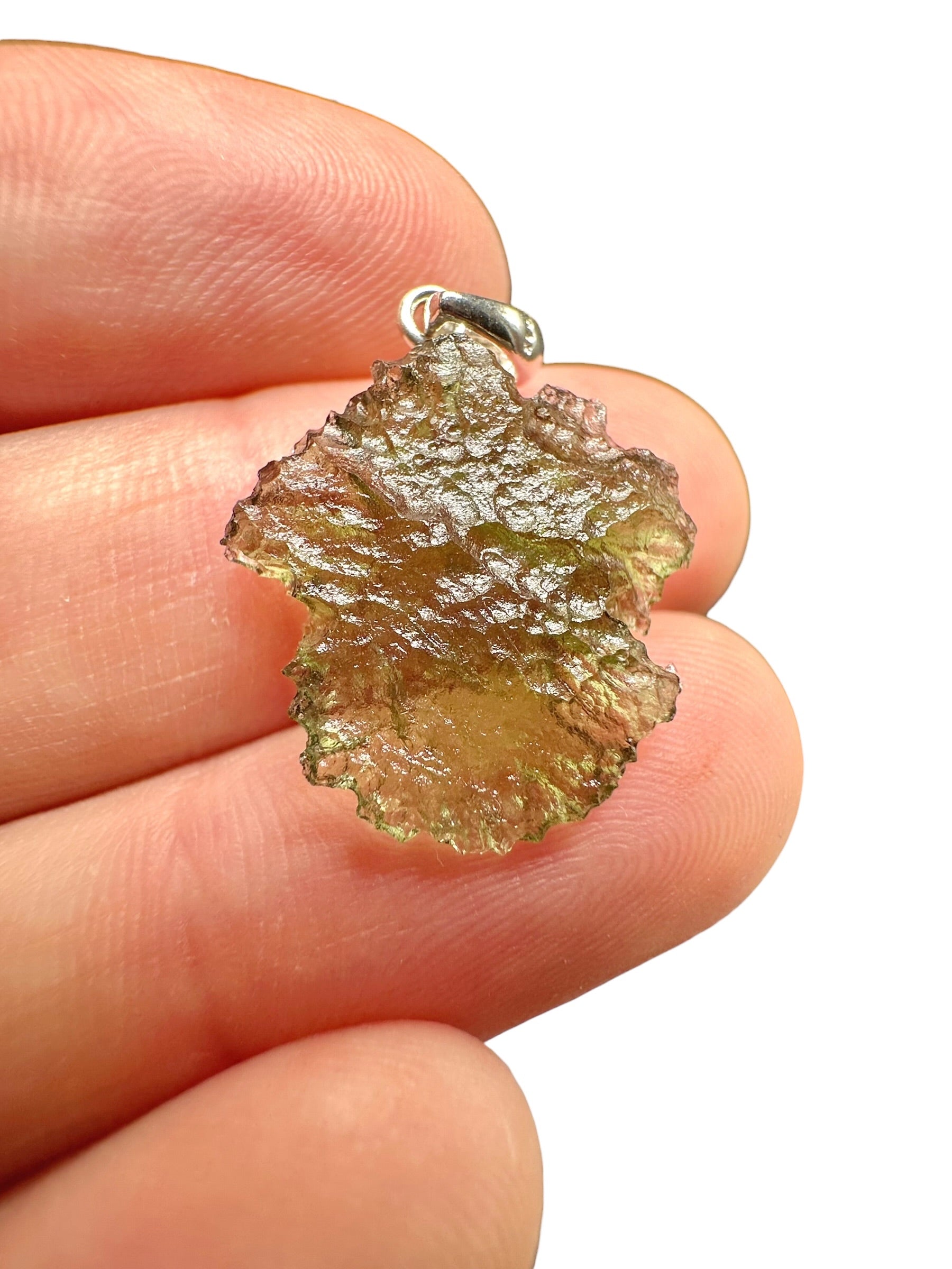 Silver moldavite pendant 1,4g