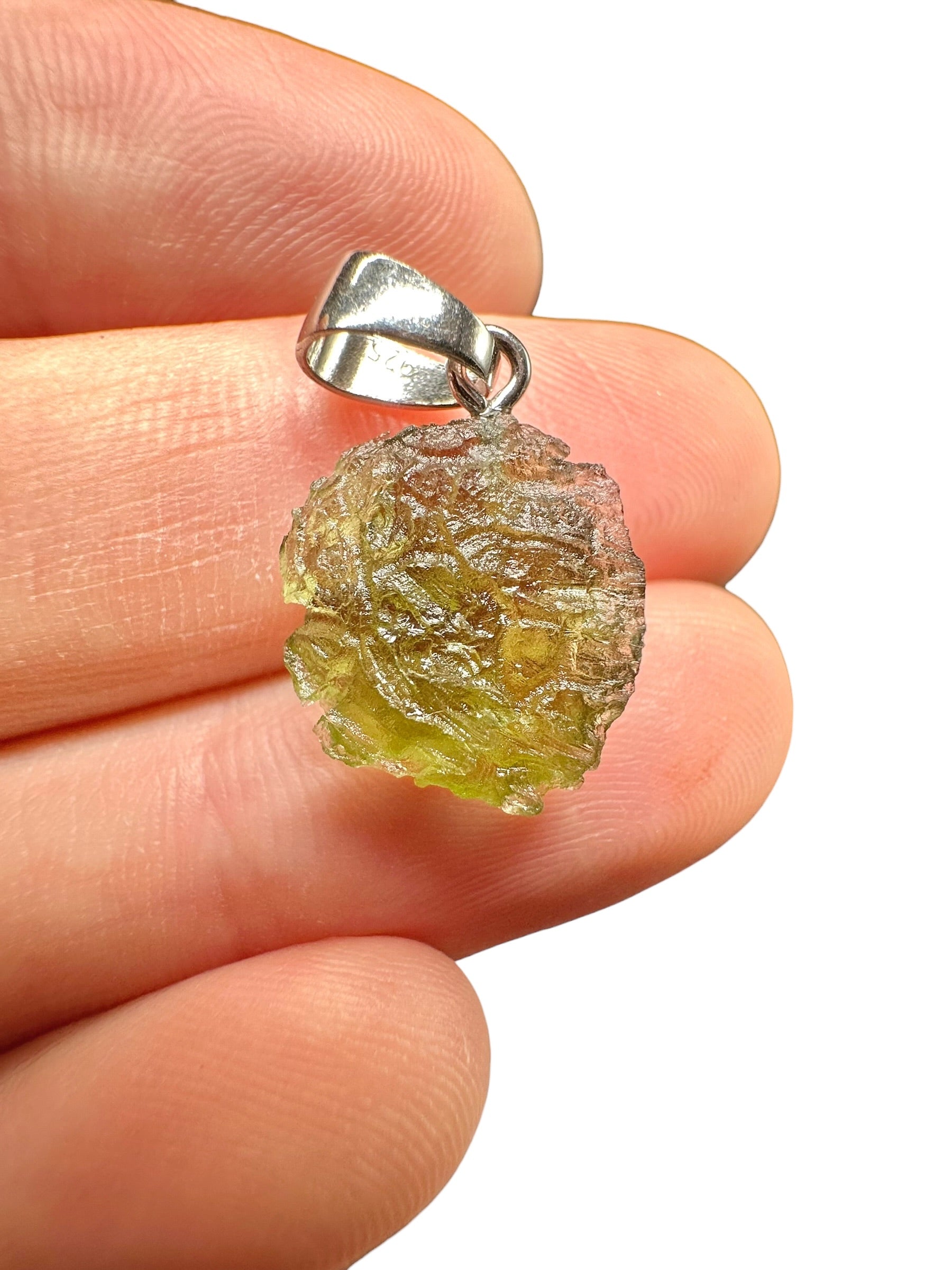 Silver moldavite pendant 1,1g - SP/V848
