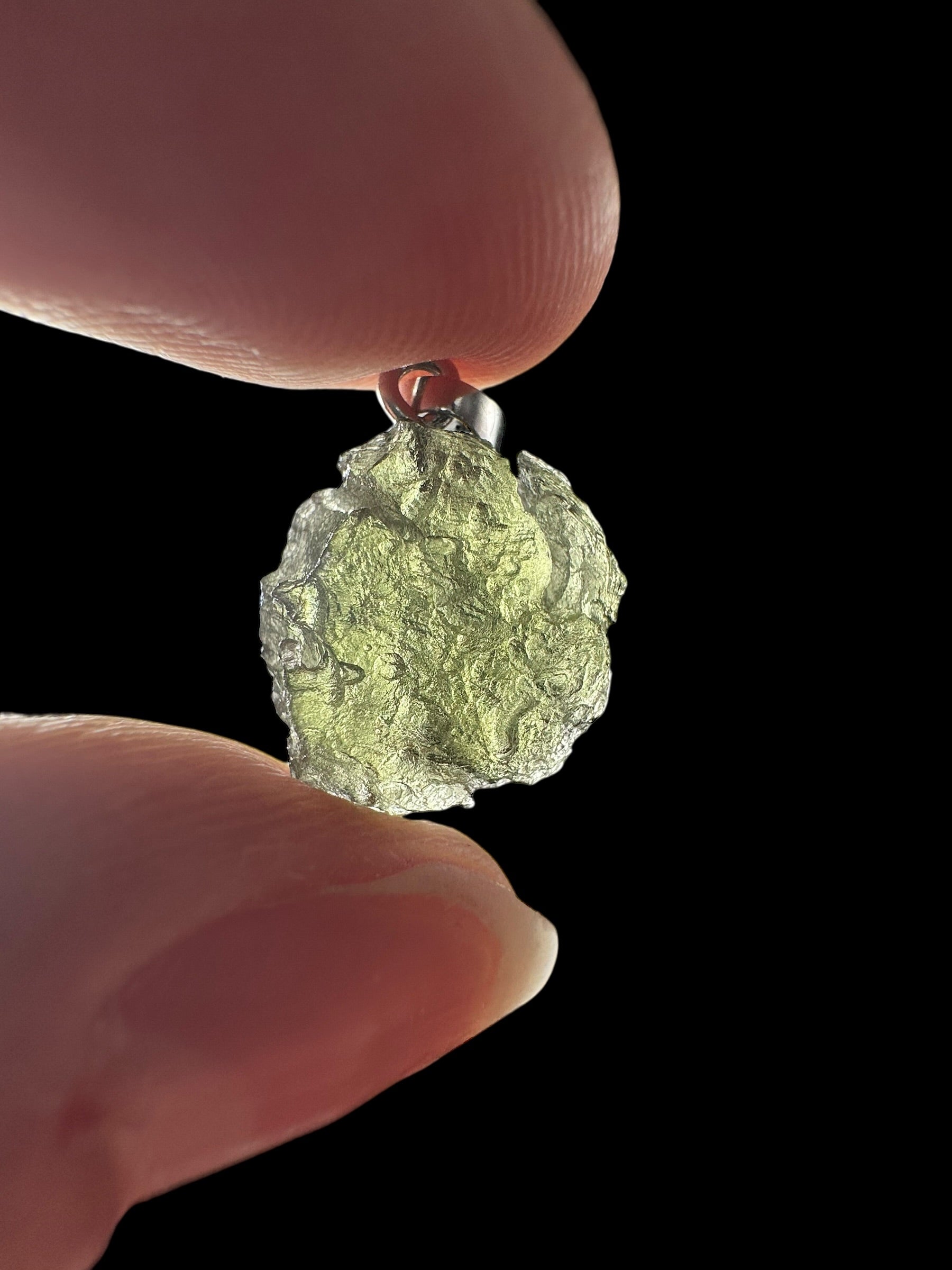 Silver moldavite pendant 1,1g - SP/V848