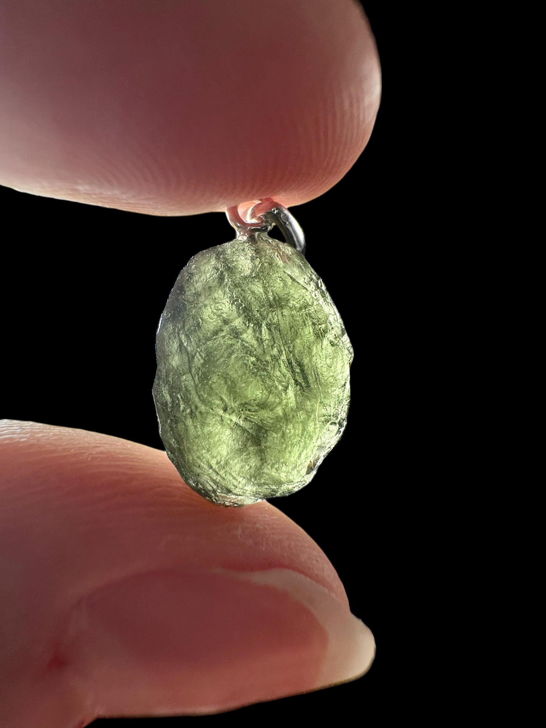 Silver moldavite pendant 1,4g - SP/V849