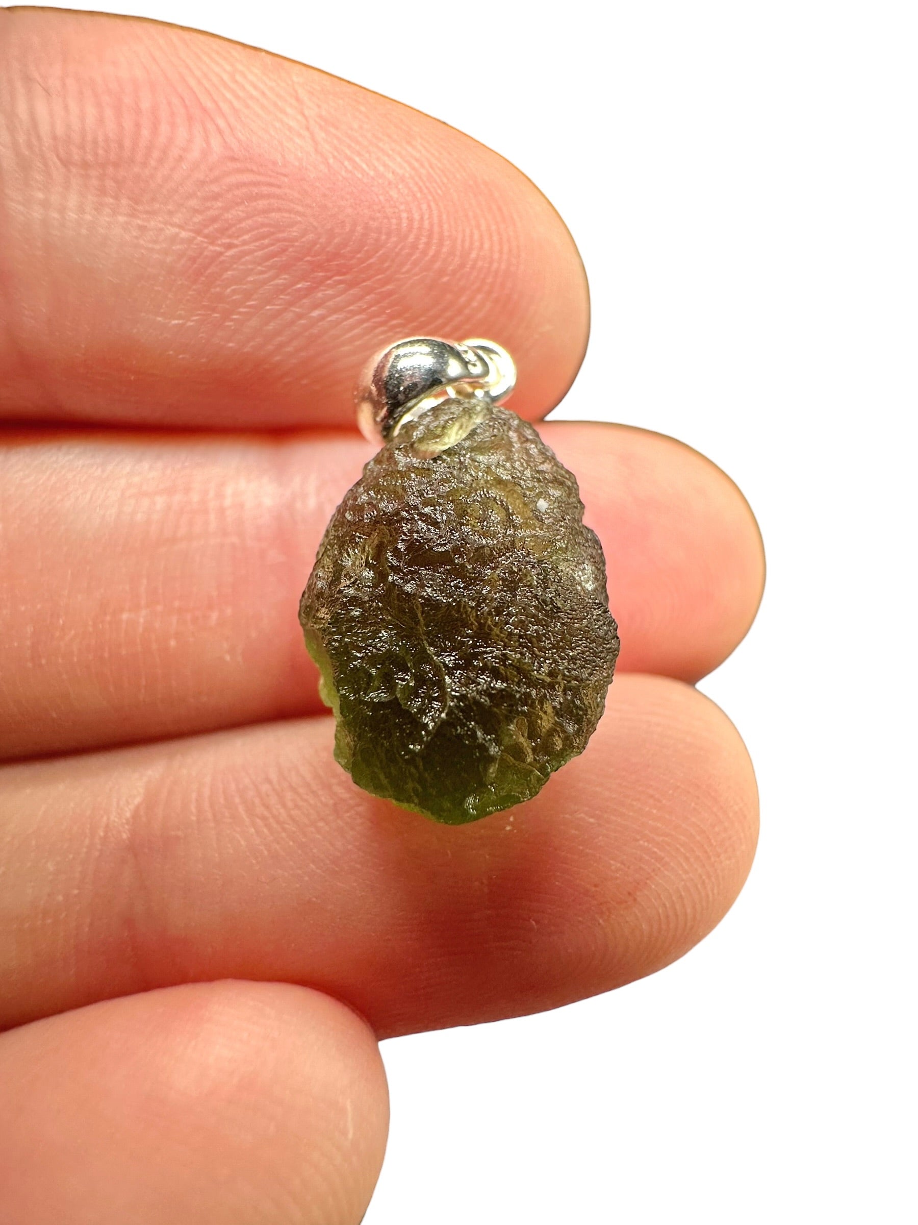 Silver moldavite pendant 1,7g - SP/V850