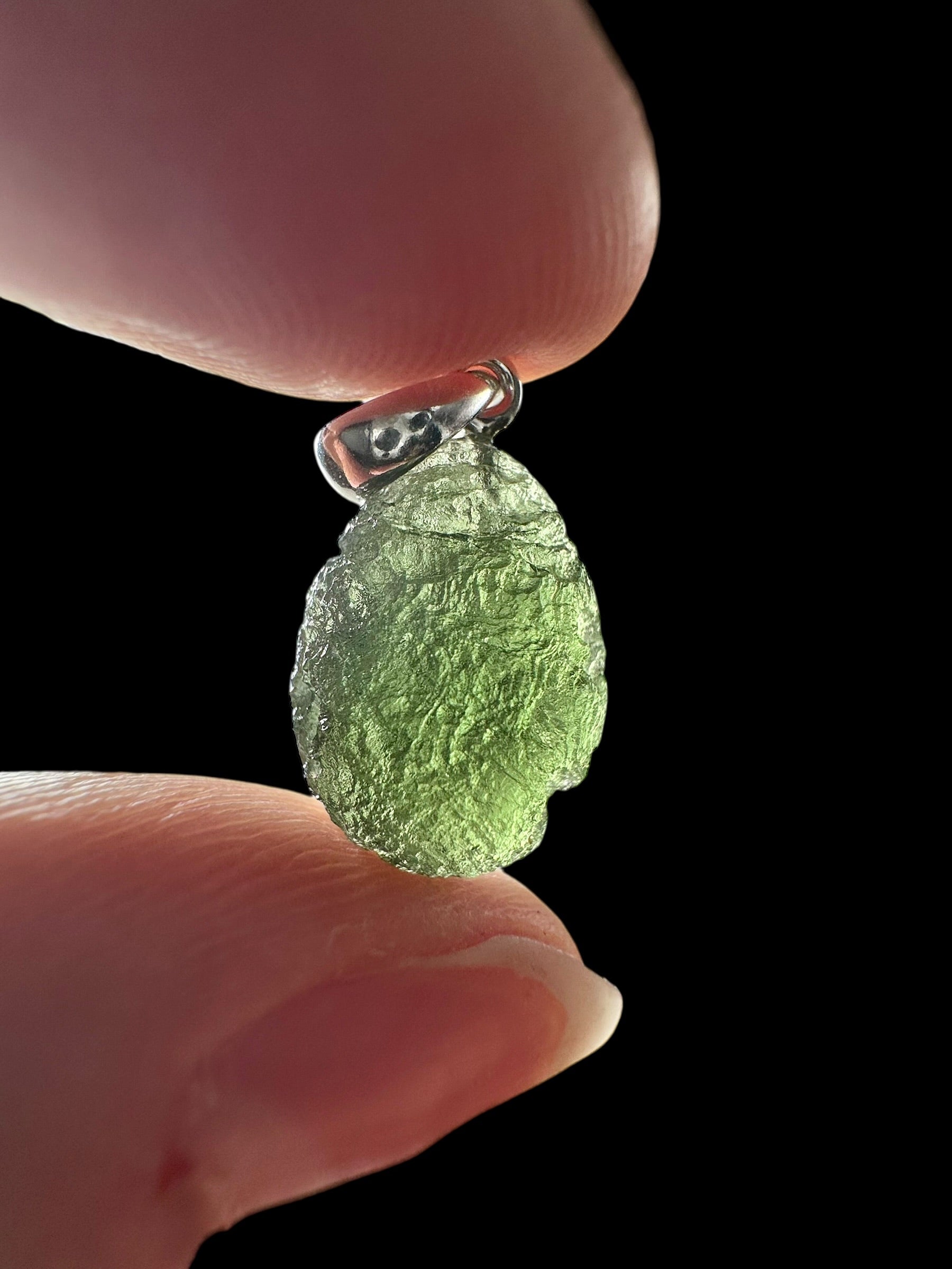 Silver moldavite pendant 1,7g - SP/V850