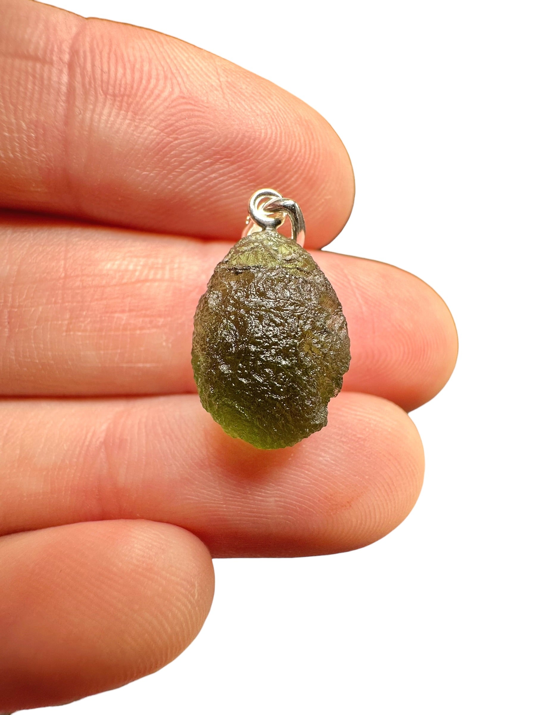 Silver moldavite pendant 1,7g