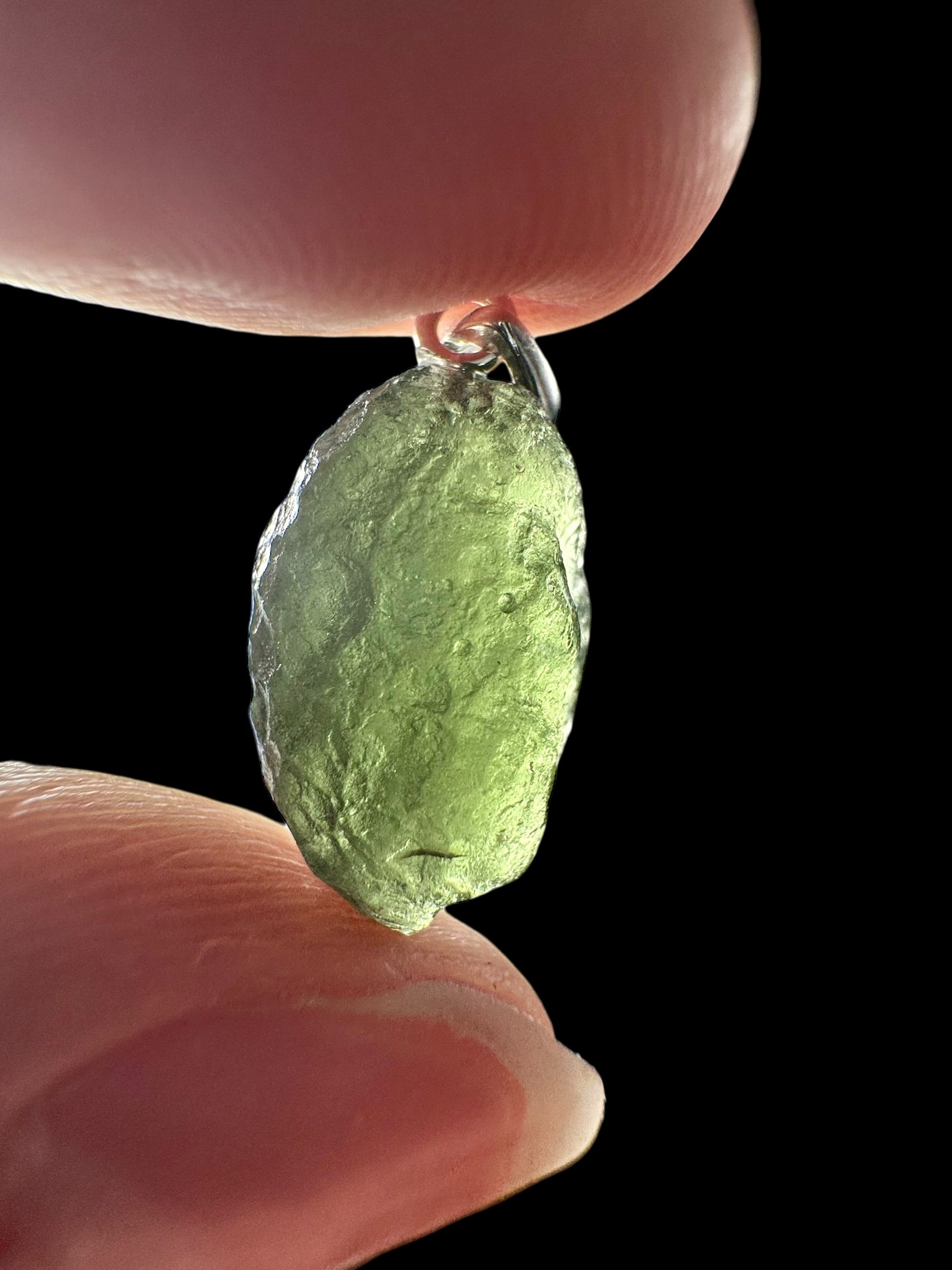 Silver moldavite pendant 1,6g - SP/V851