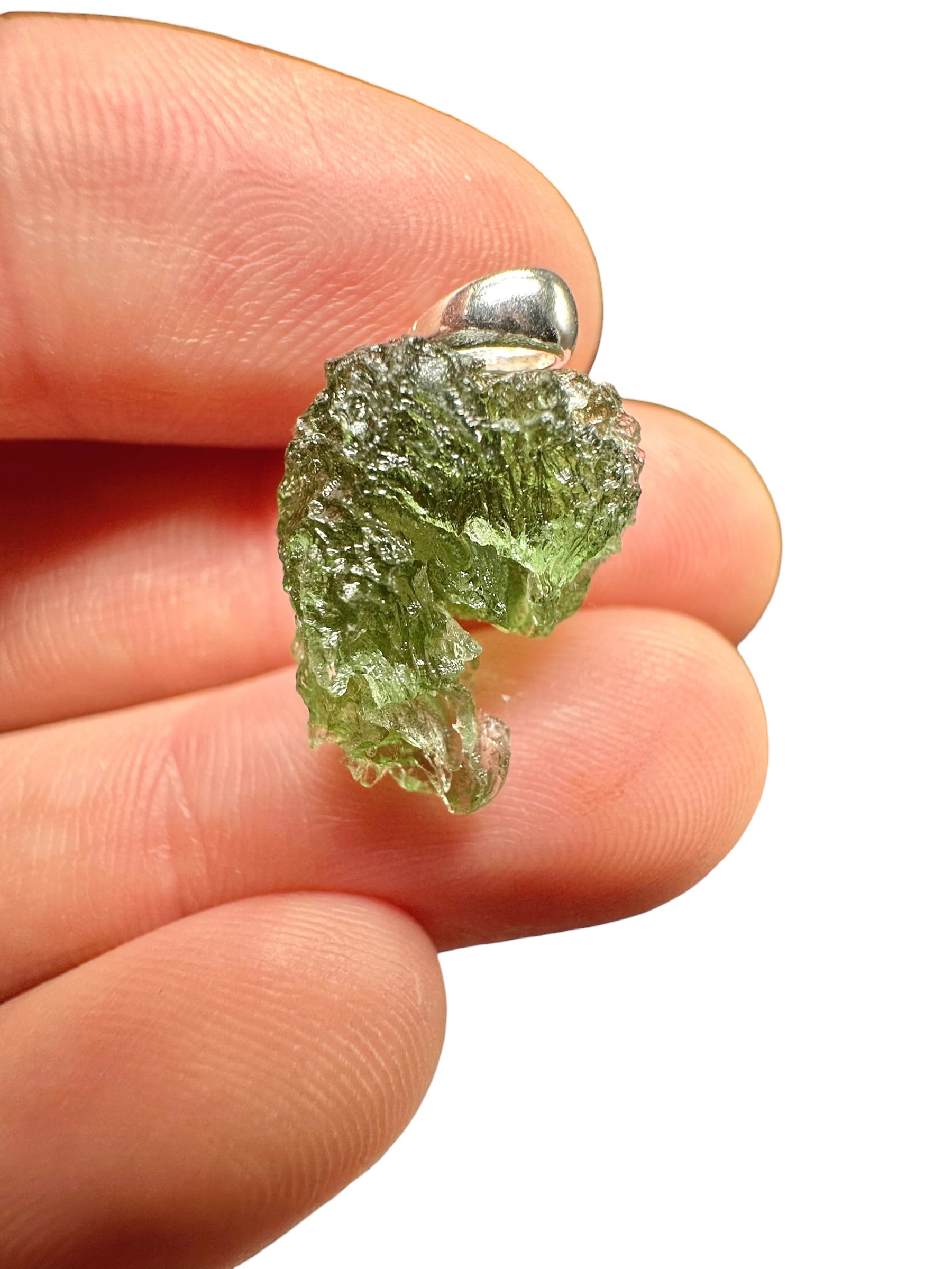 Silver moldavite pendant 2,1g - SP/V852
