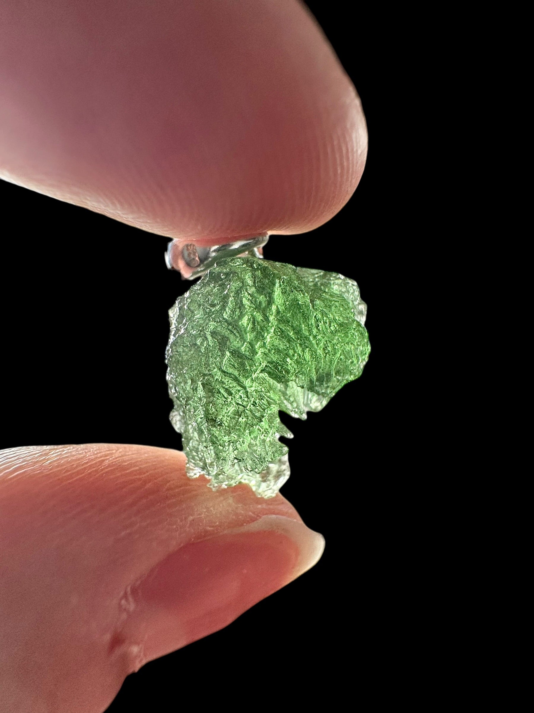 Silver moldavite pendant 2,1g - SP/V852