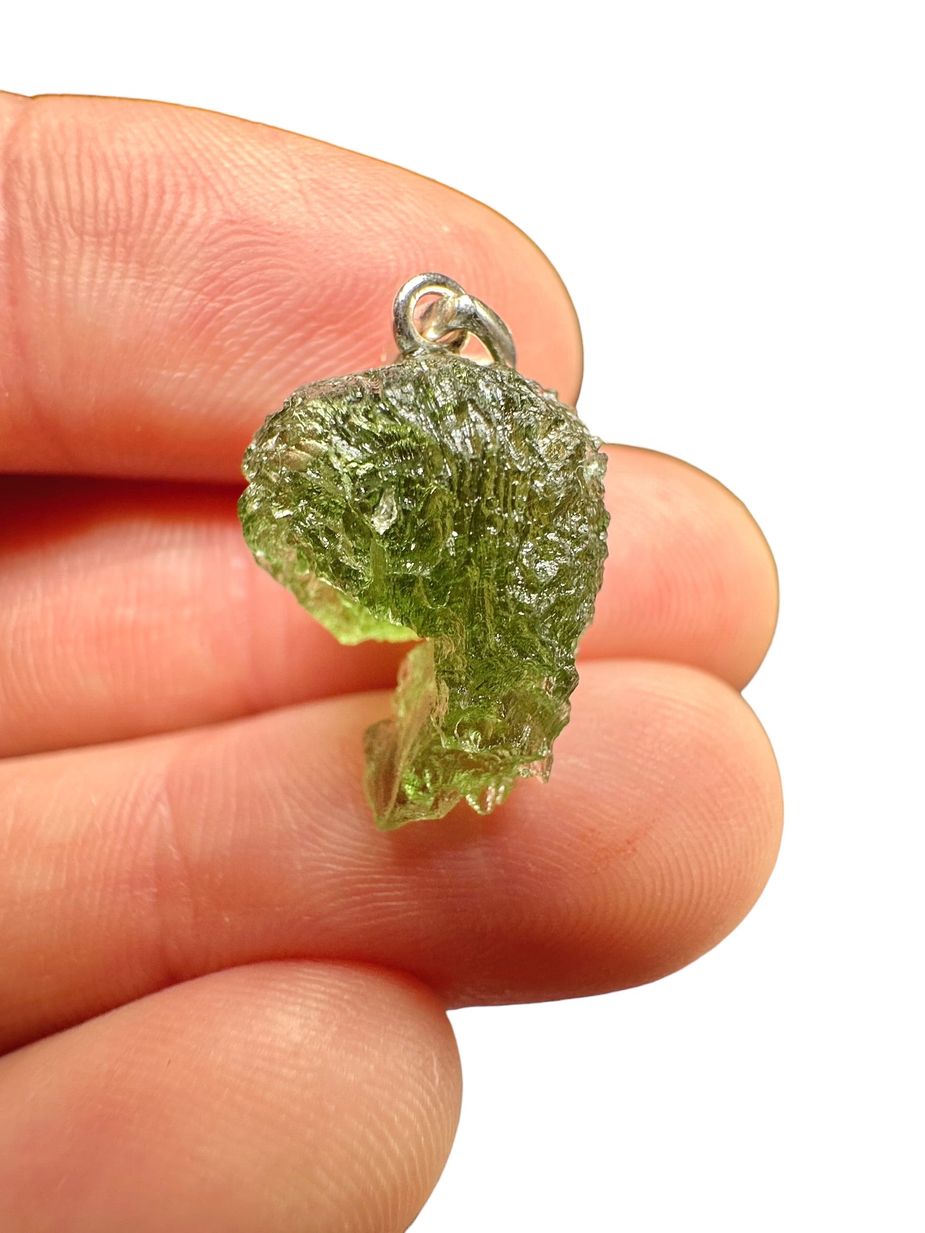 Silver moldavite pendant 2,1g