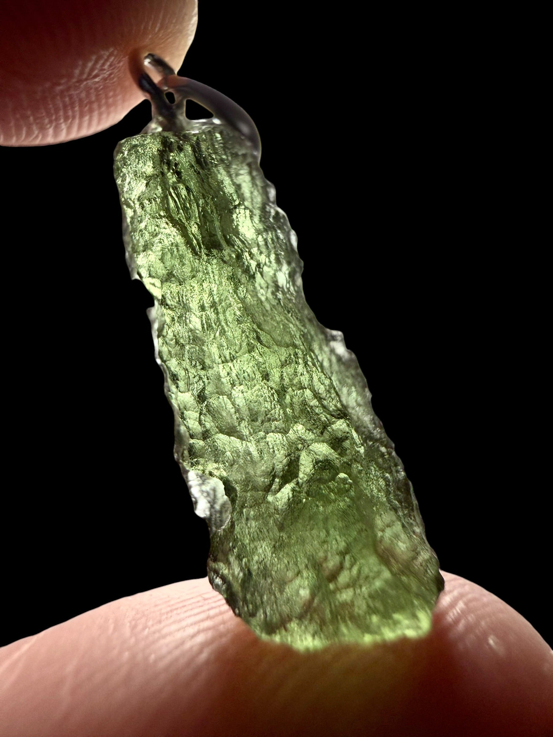 Silver moldavite pendant 1,6g - SP/V855
