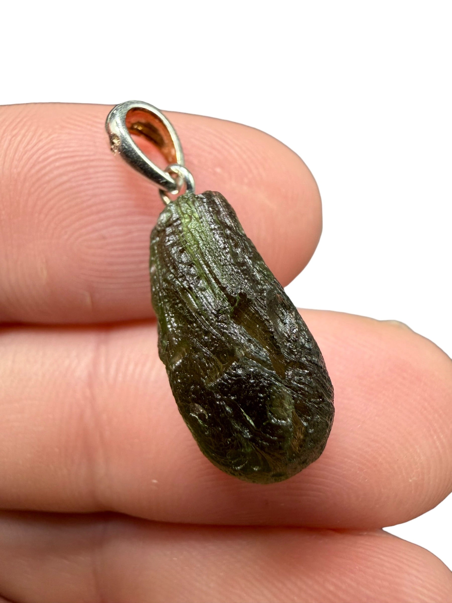 Silver moldavite pendant 1,7g - SP/V856