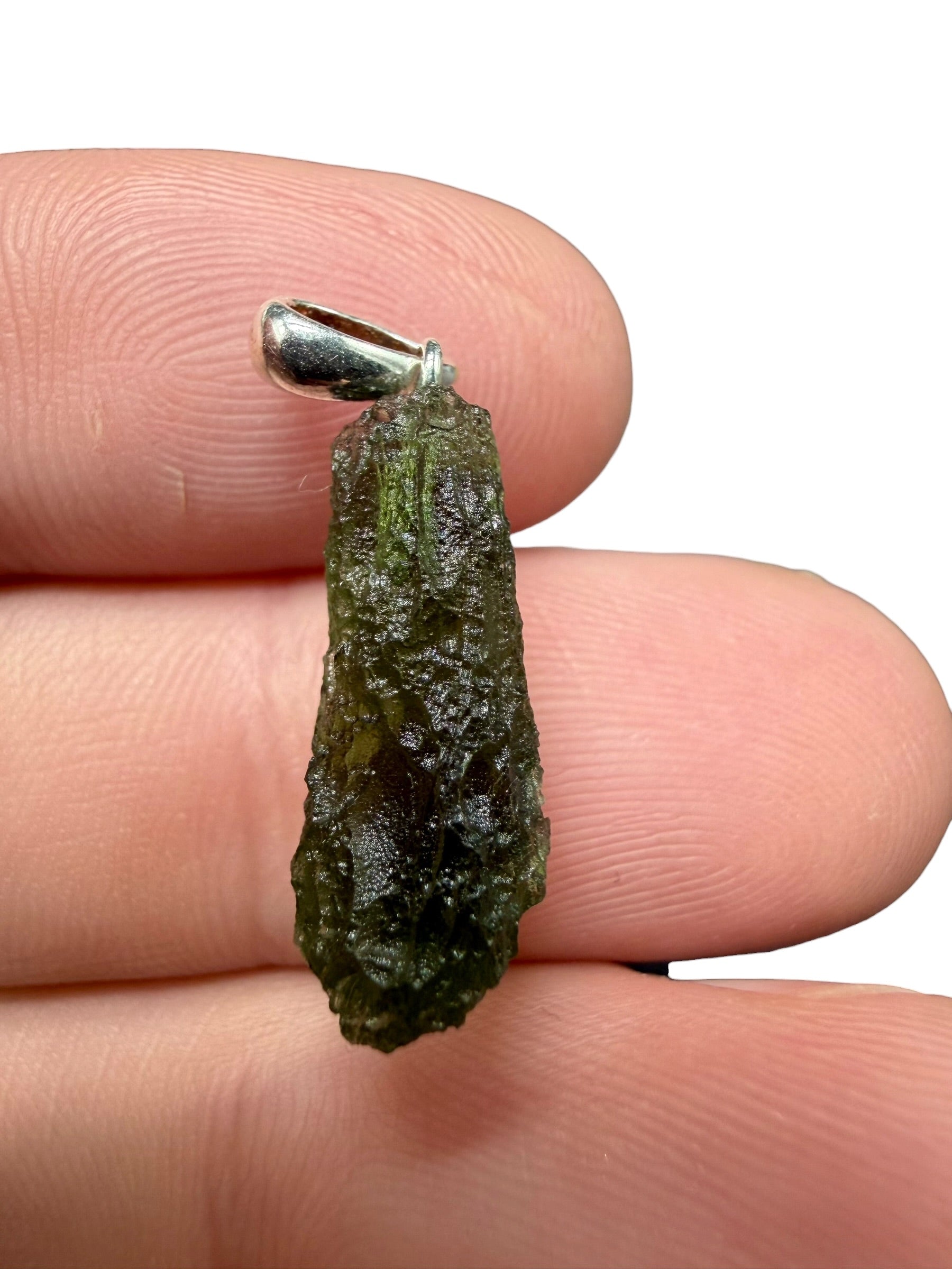 Silver moldavite pendant 1,5g - SP/V857