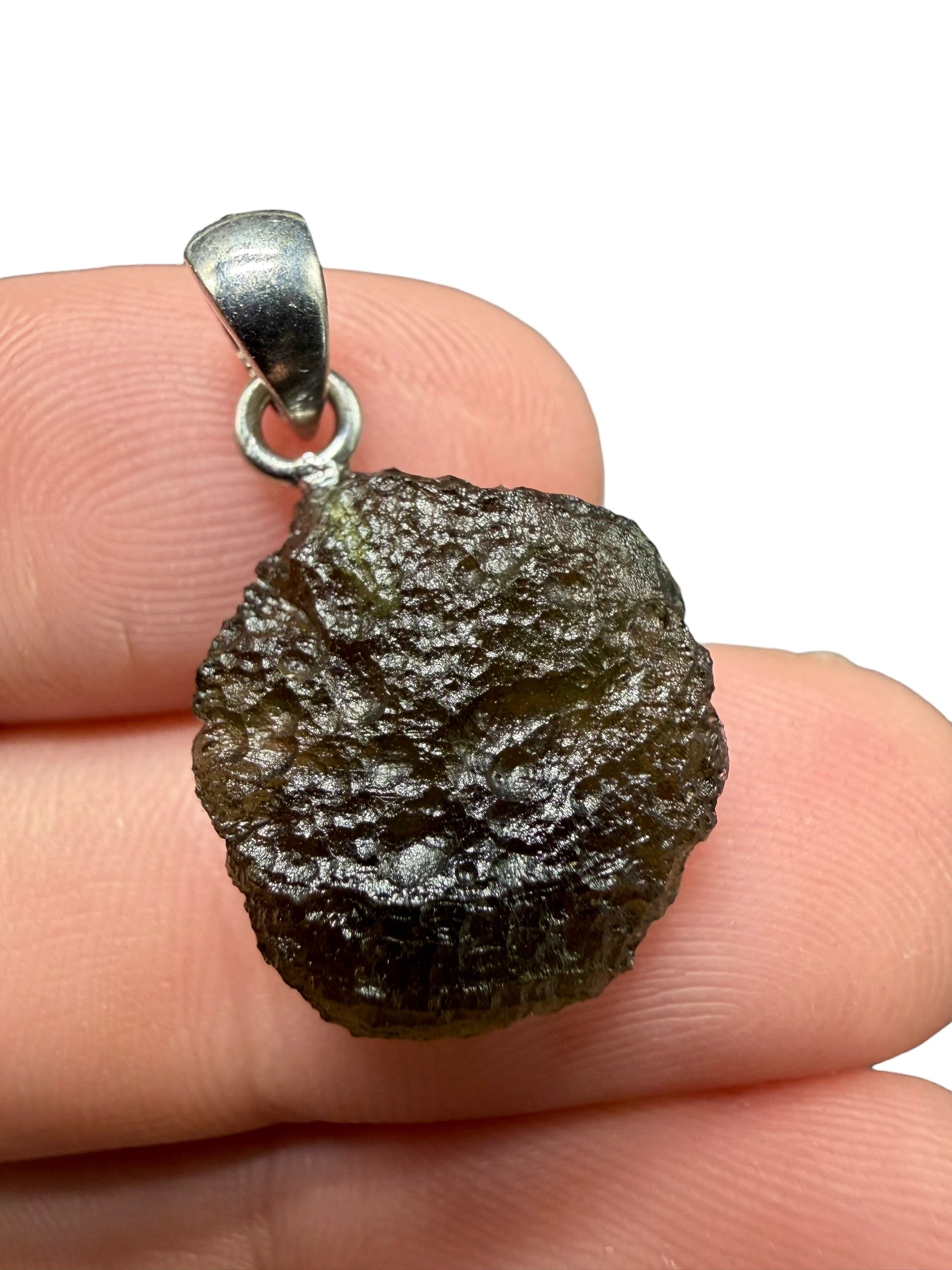 Silver moldavite pendant 2,7g - SP/V858