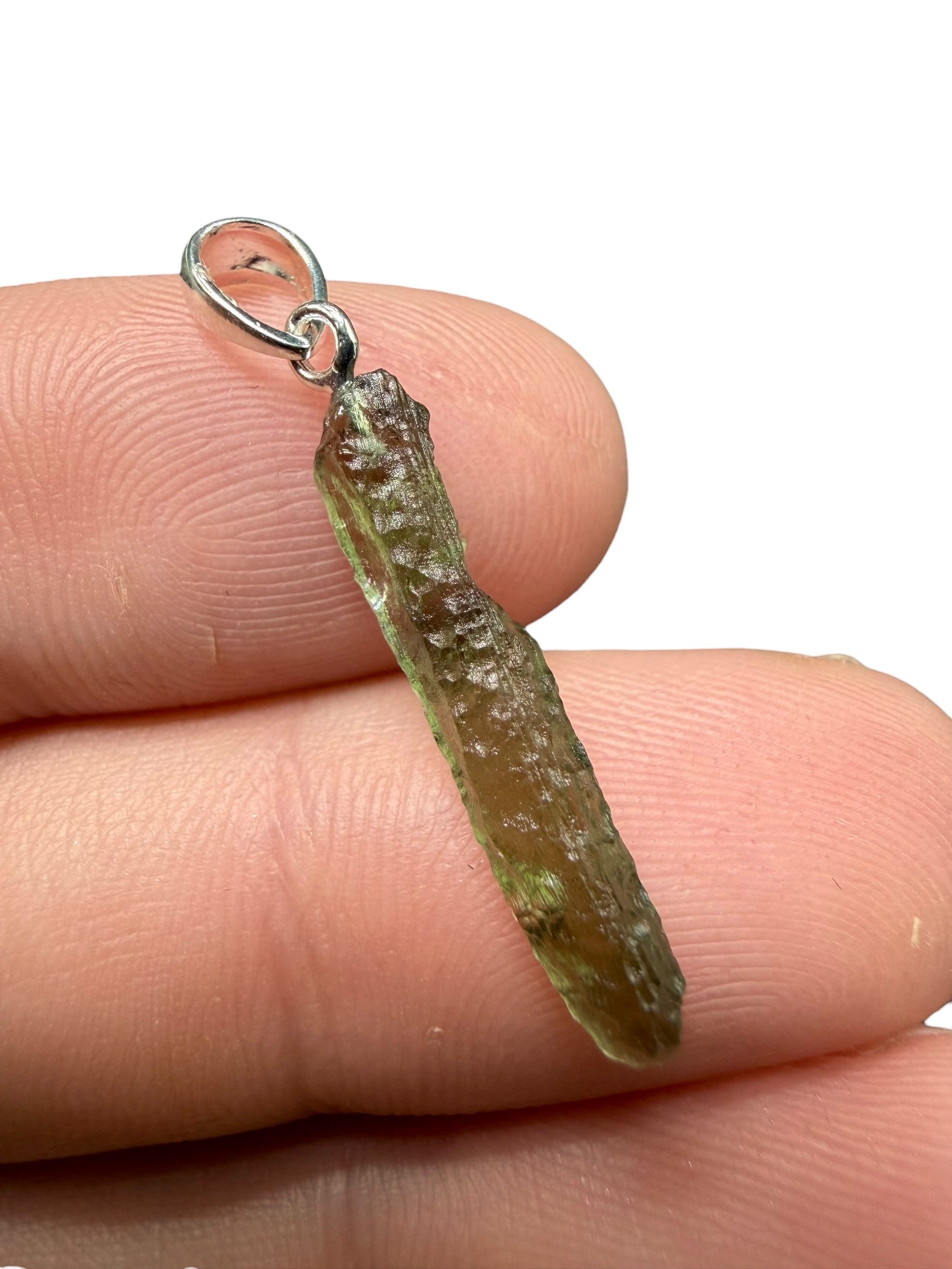 Silver moldavite pendant 0,7g