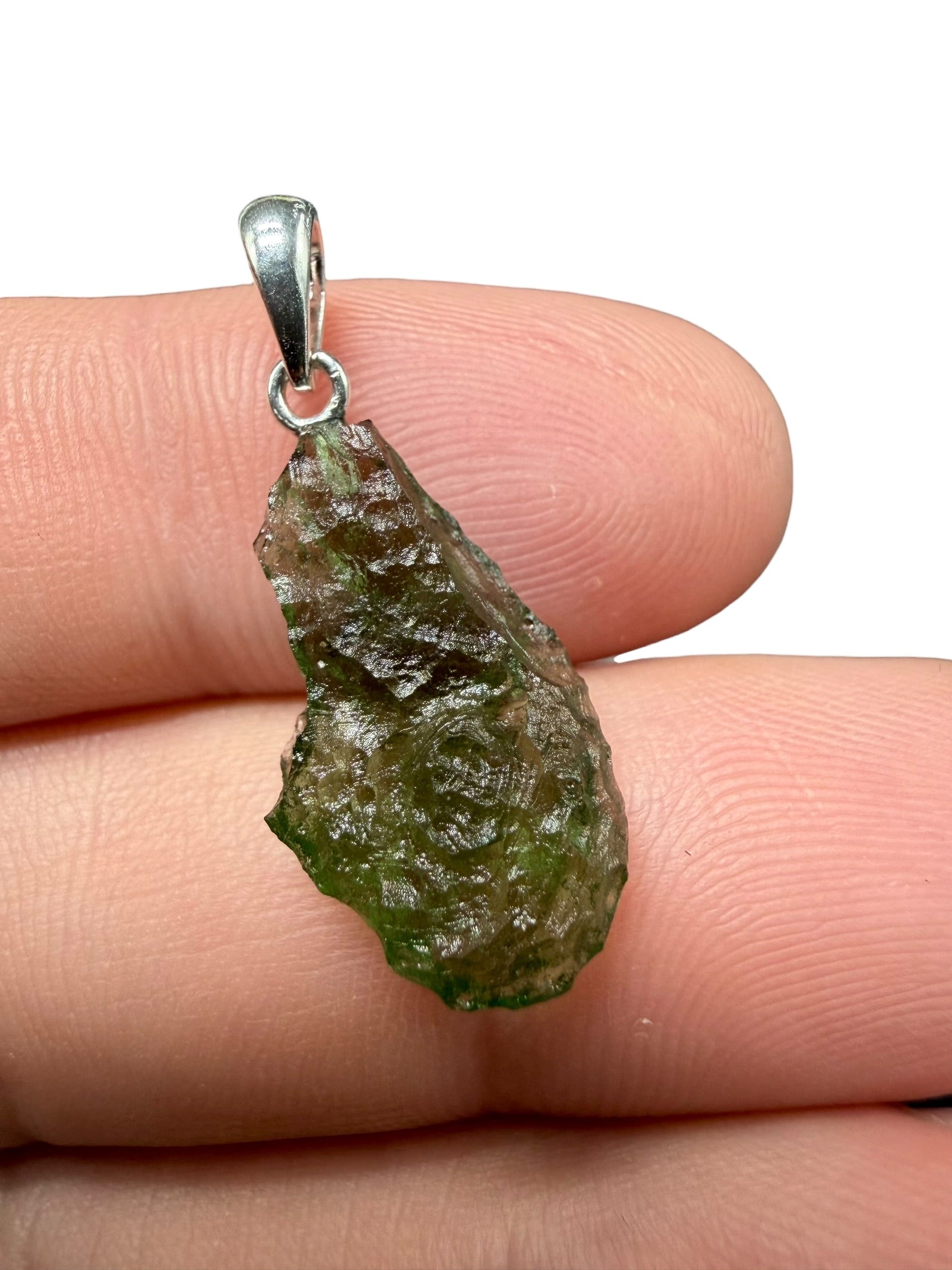 Silver moldavite pendant 1,5g - SP/V860