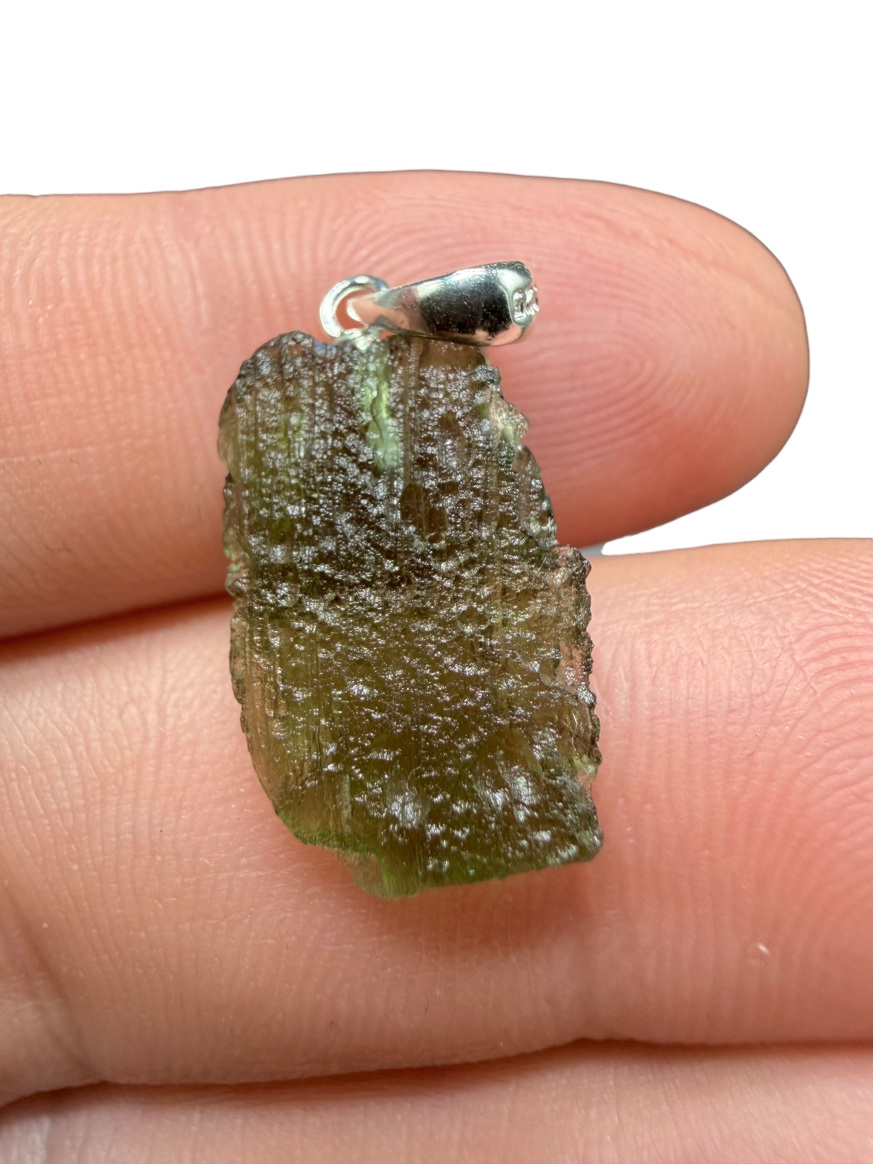 Silver moldavite pendant 1,4g - SP/V862