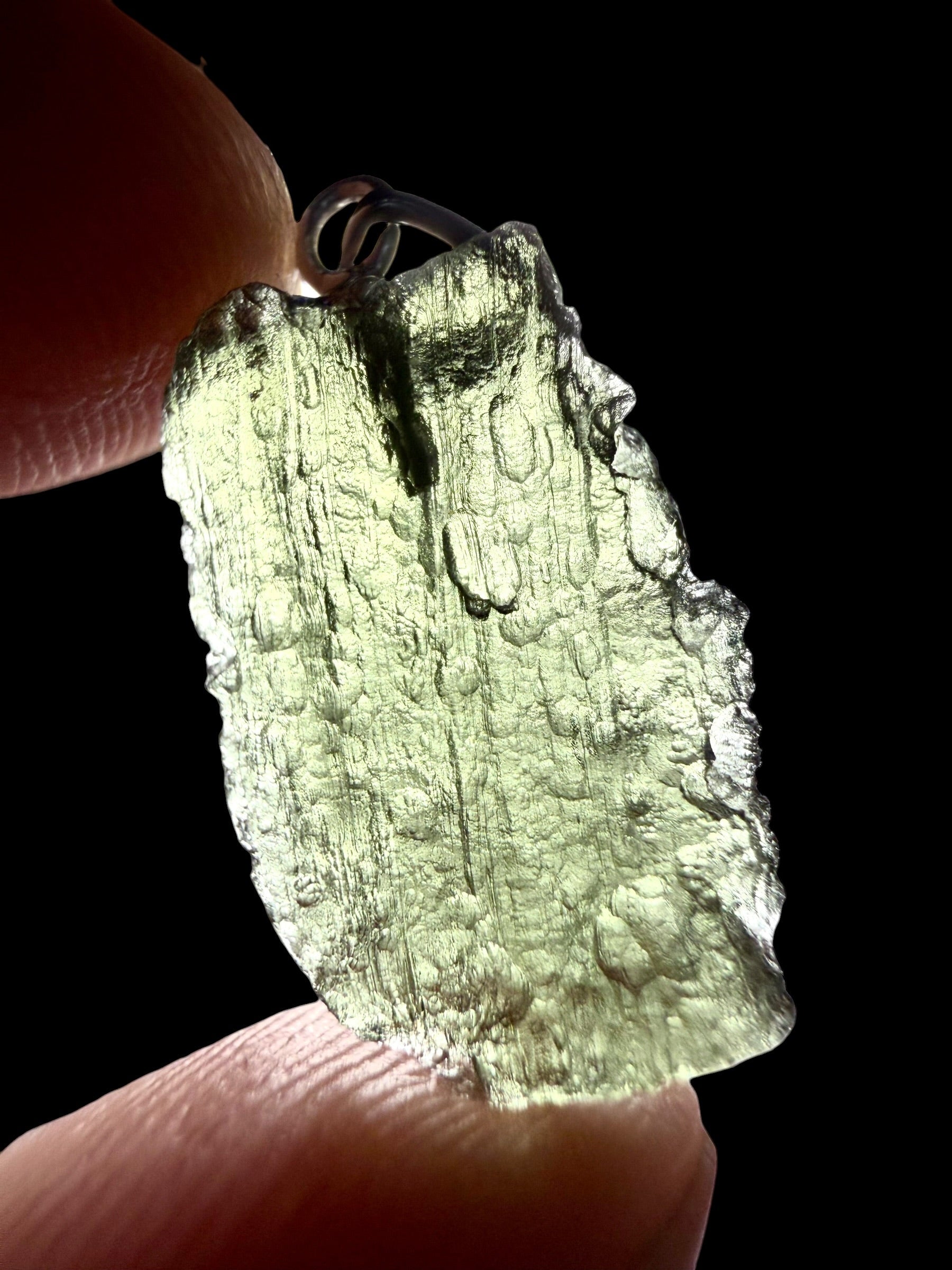 Silver moldavite pendant 1,4g - SP/V862
