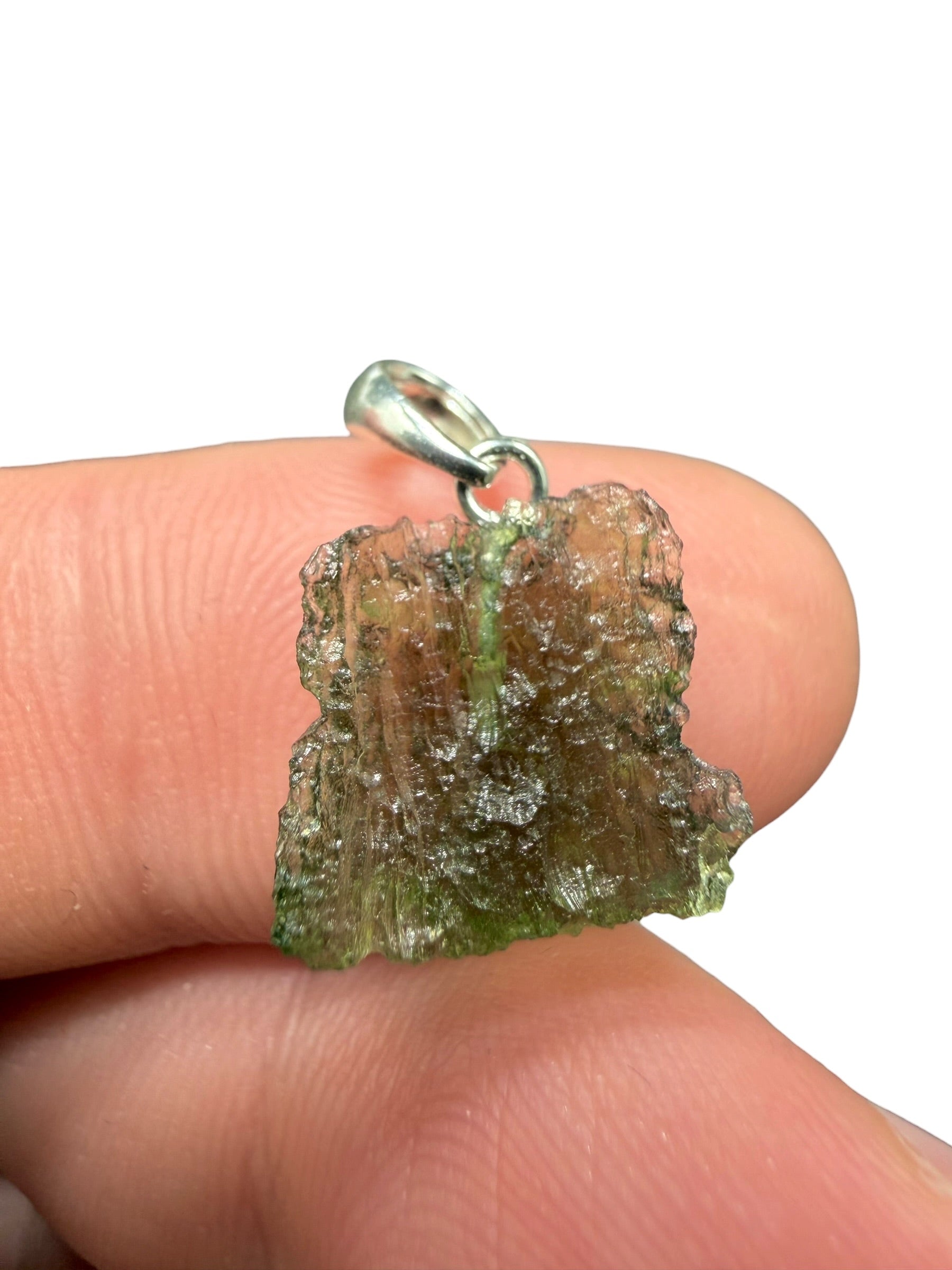 Silver moldavite pendant 0,8g - SP/V863