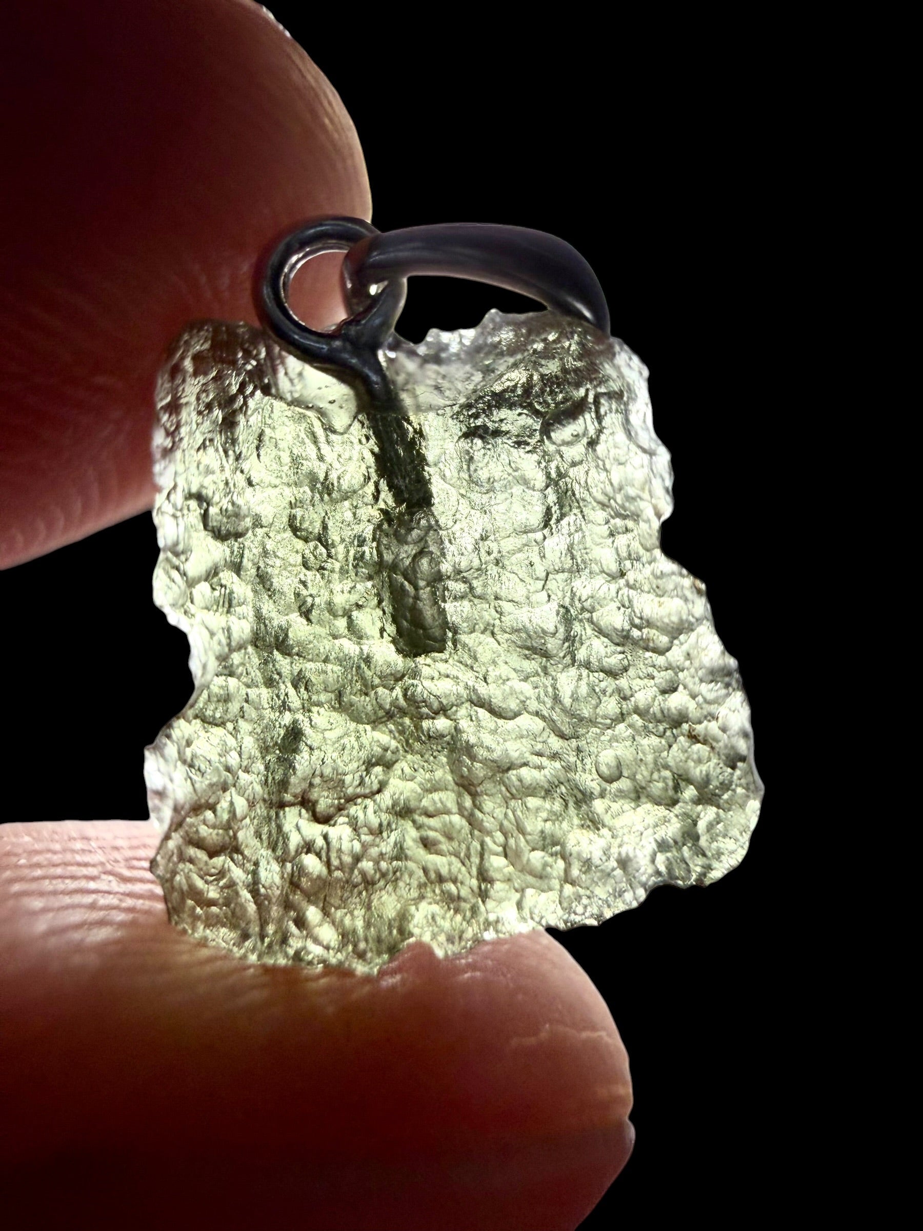 Silver moldavite pendant 0,8g - SP/V863