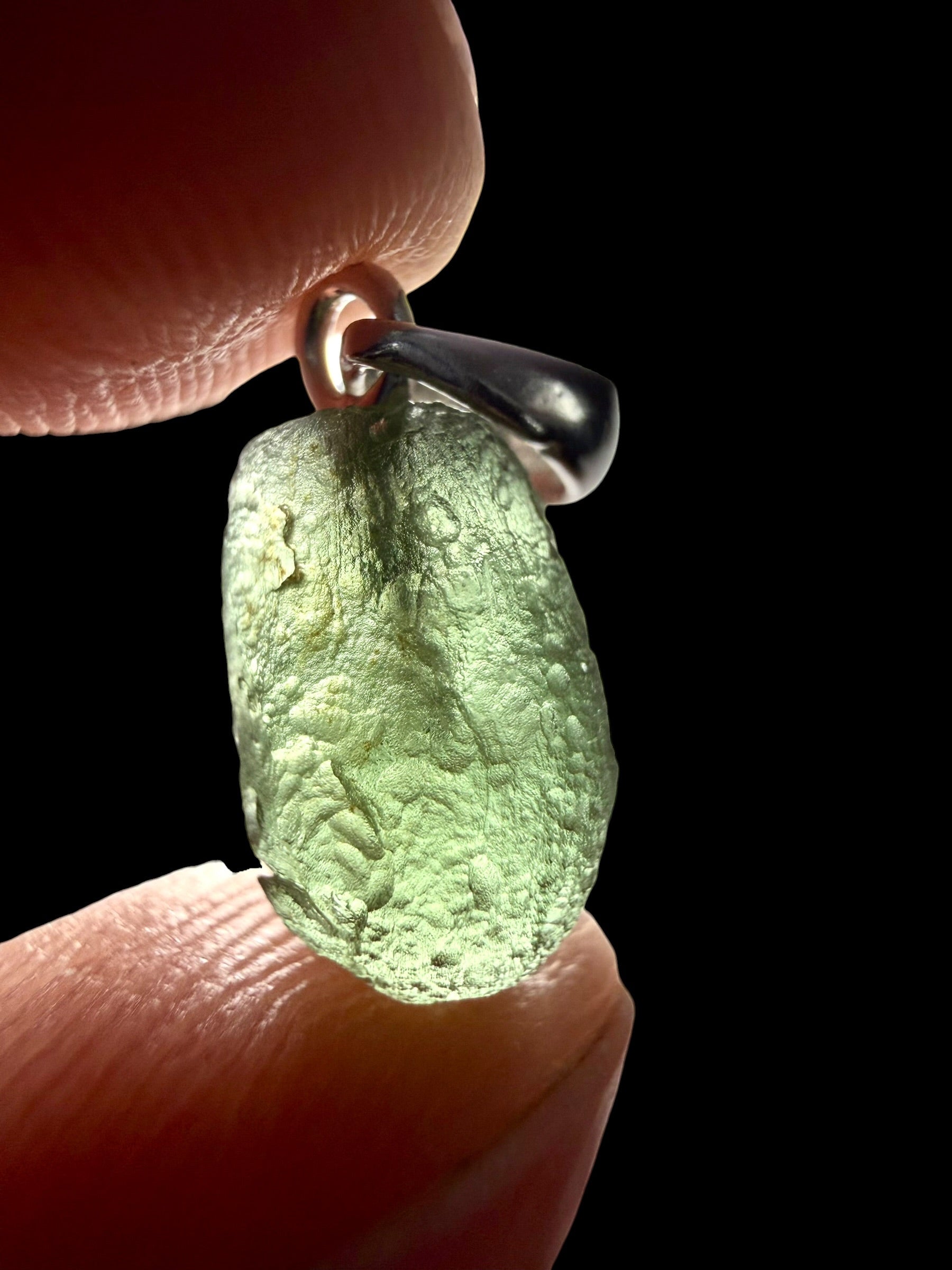 Silver moldavite pendant 0,9g - SP/V864