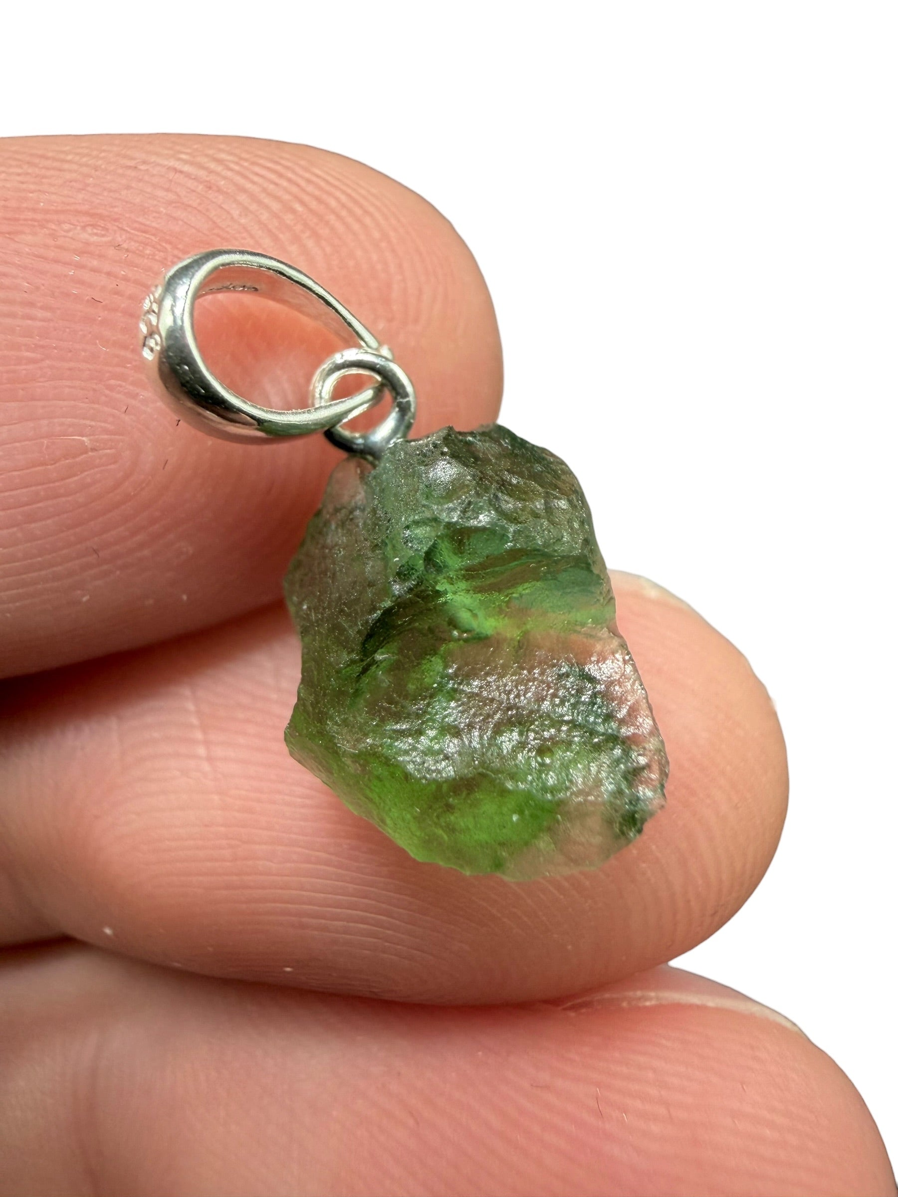 Silver moldavite pendant 0,9g - SP/V866