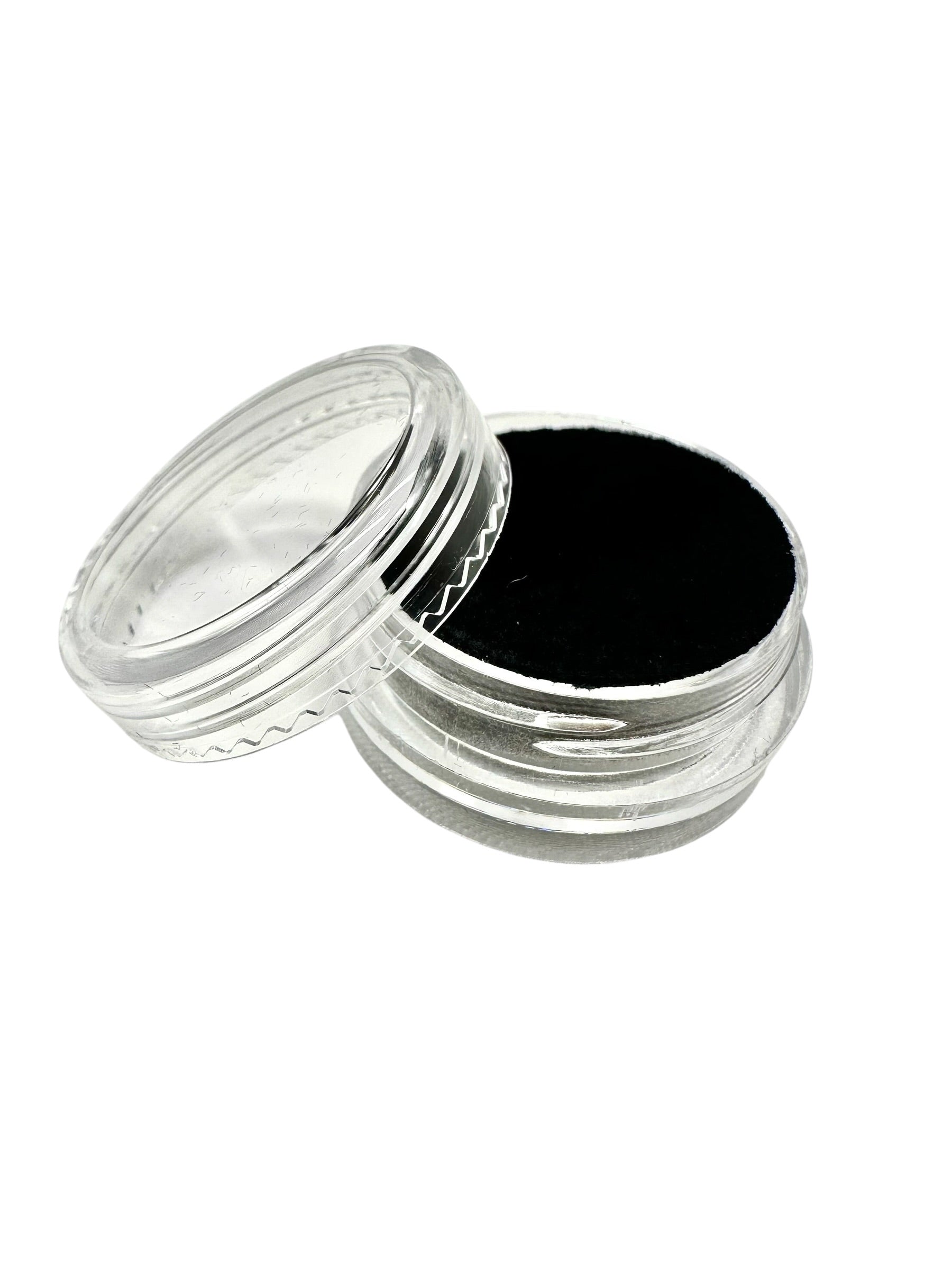 Pack of 12 pcs of plastic screw-top box for mineral samples (black) - PK013