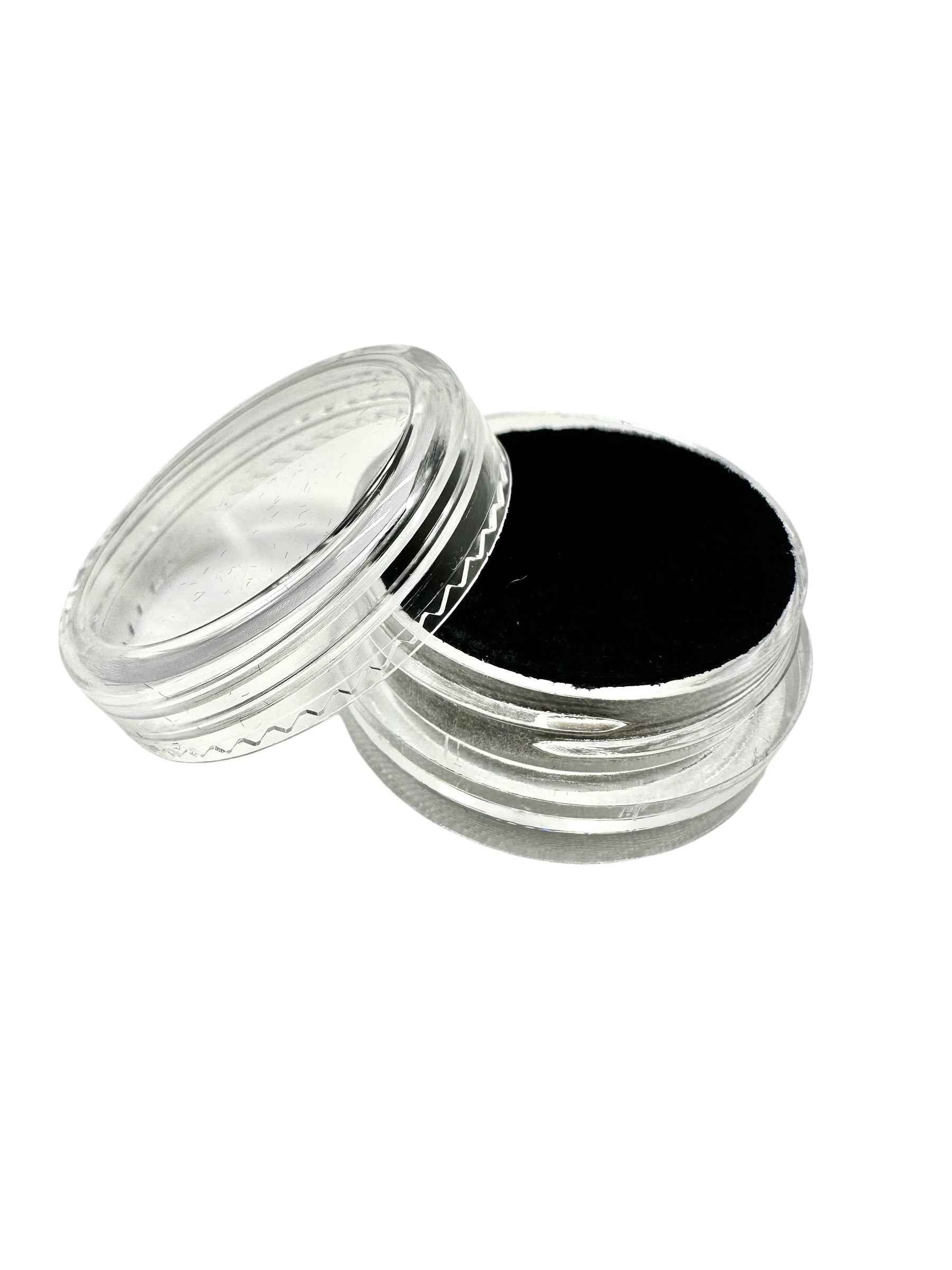 Confezione da 12 scatole in plastica con coperchio a vite per campioni di minerali (nere) - PK013