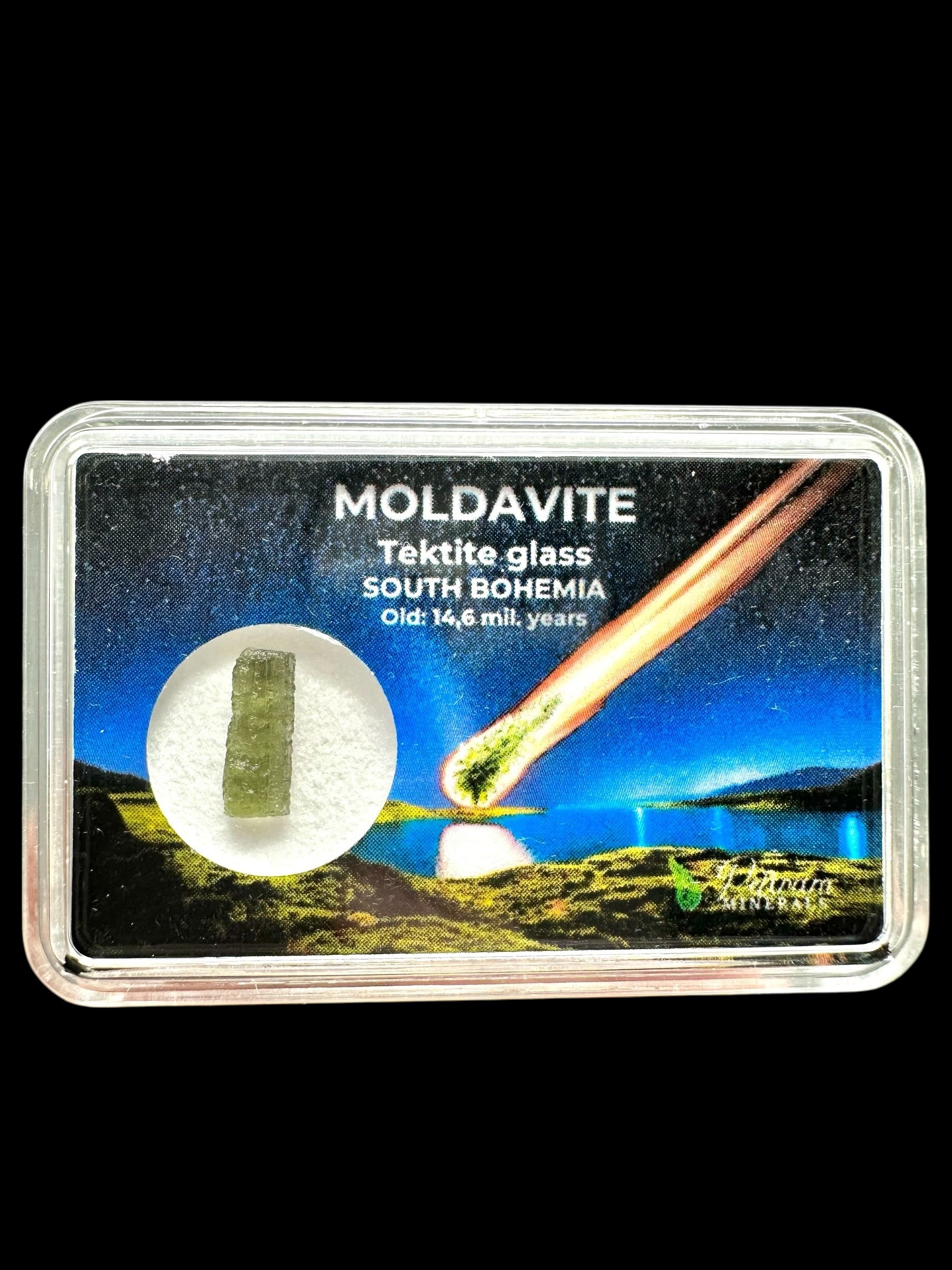 Moldavite in box – Chlum