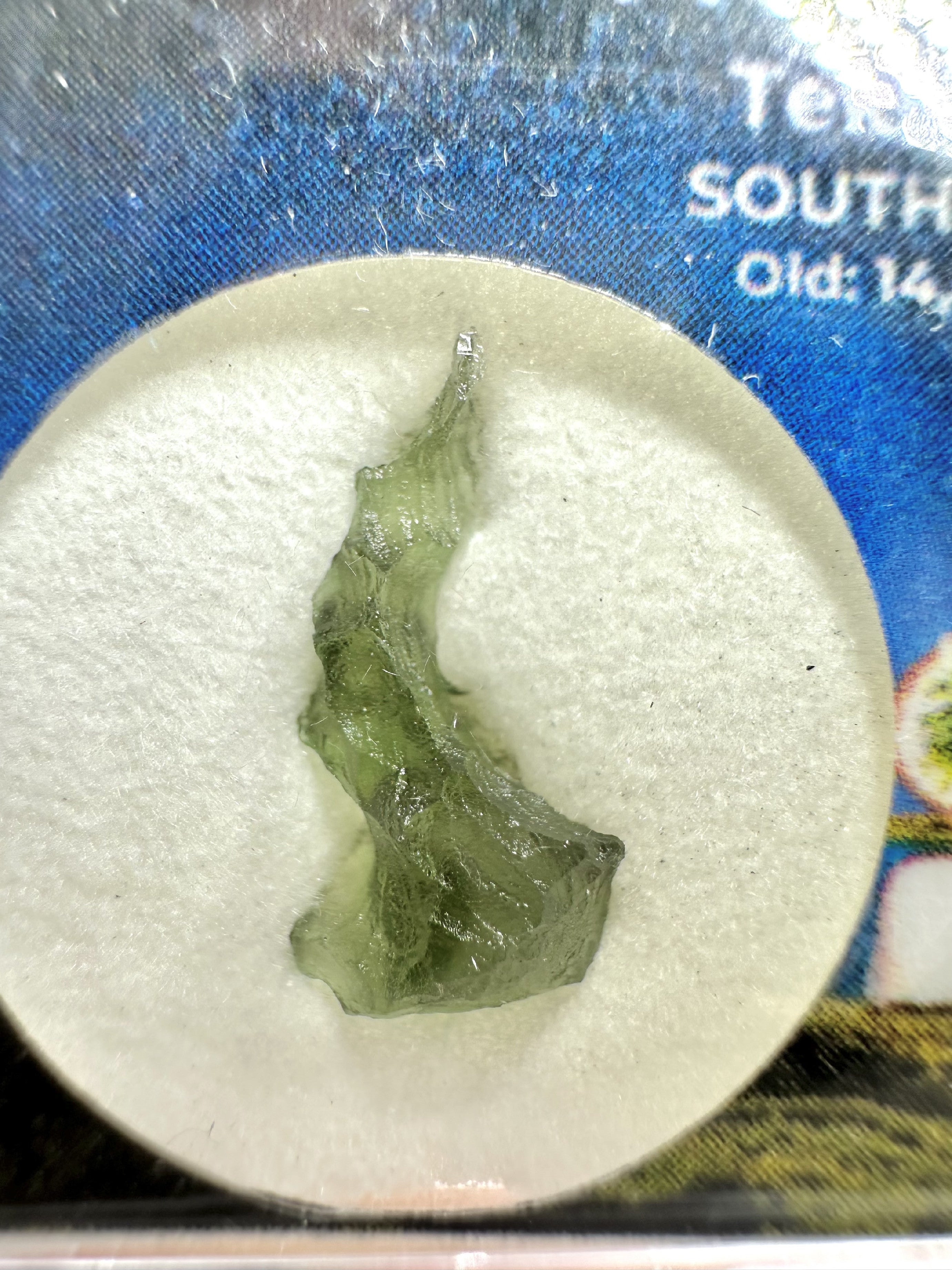 Moldavite in box – Besednice Jezkovna - VVK61