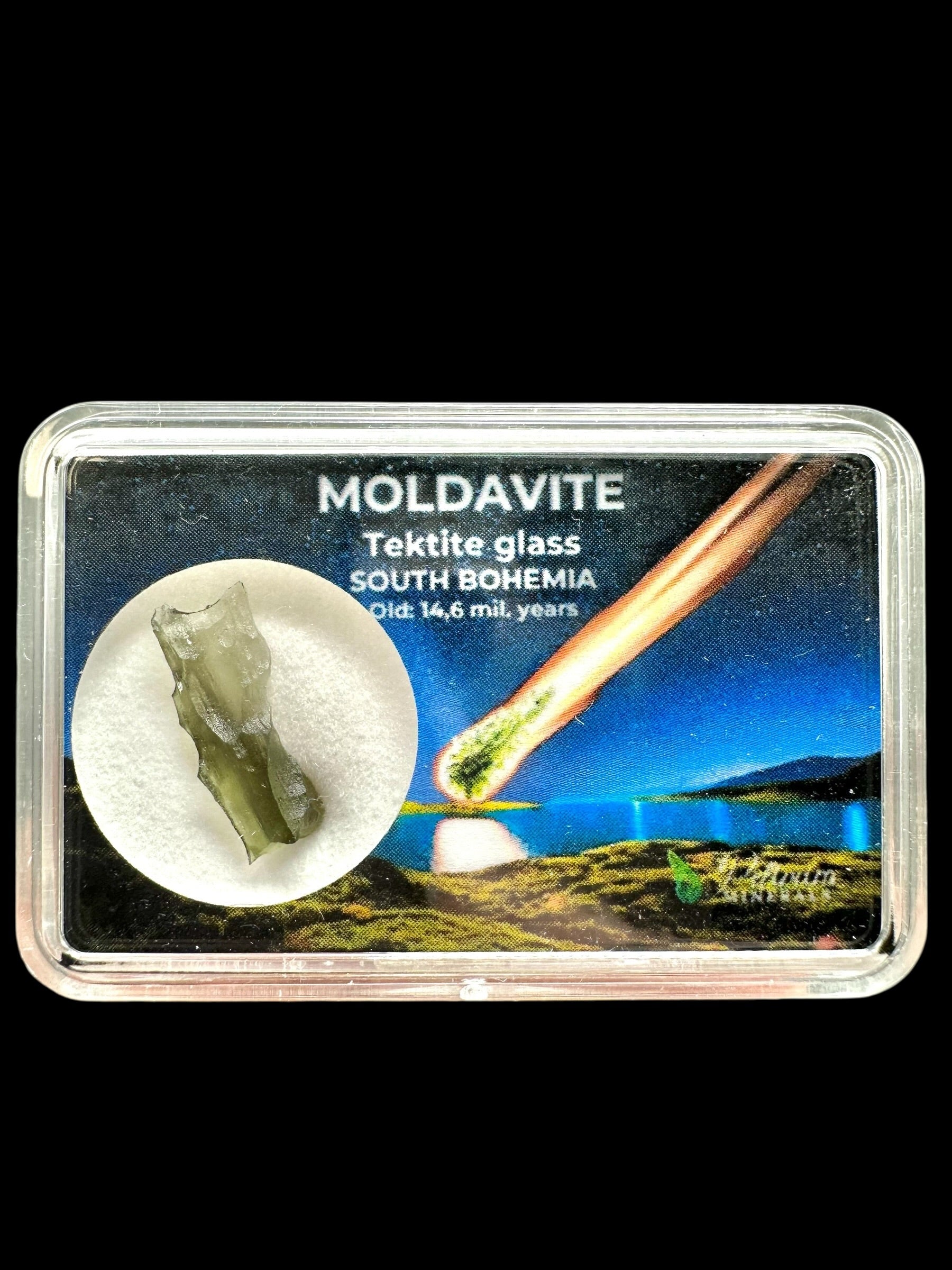 Moldavite in box – Besednice Jezkovna