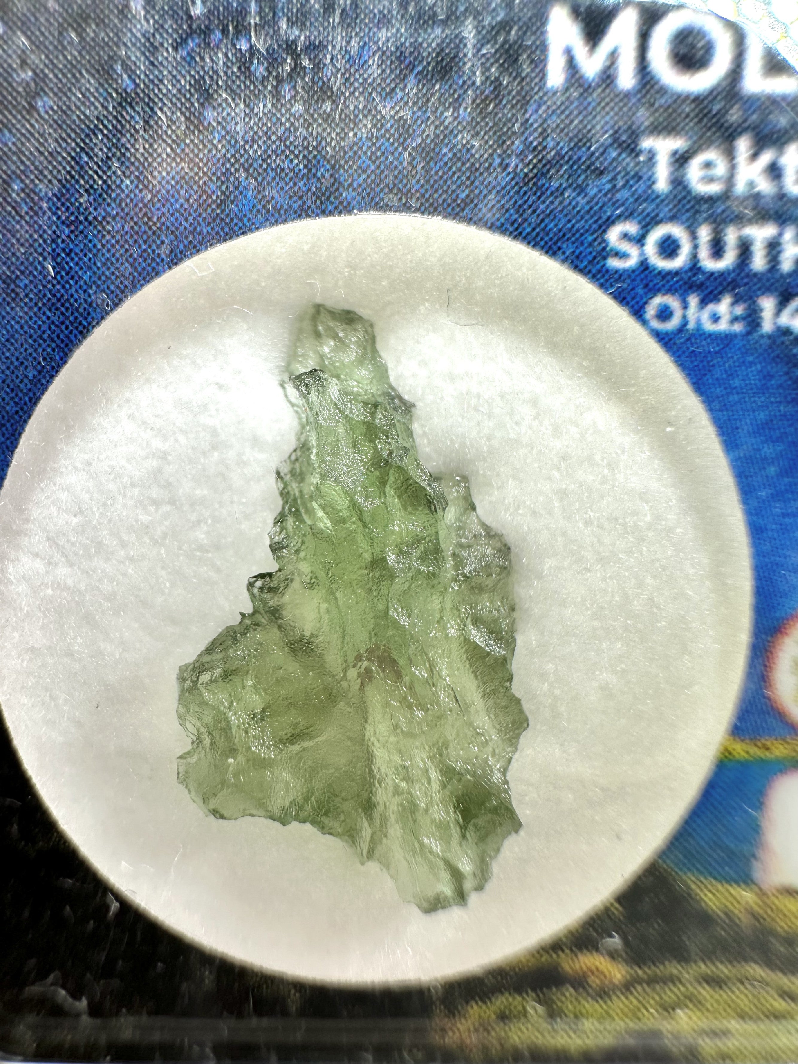 Moldavite in box – Besednice Jezkovna - VVK64