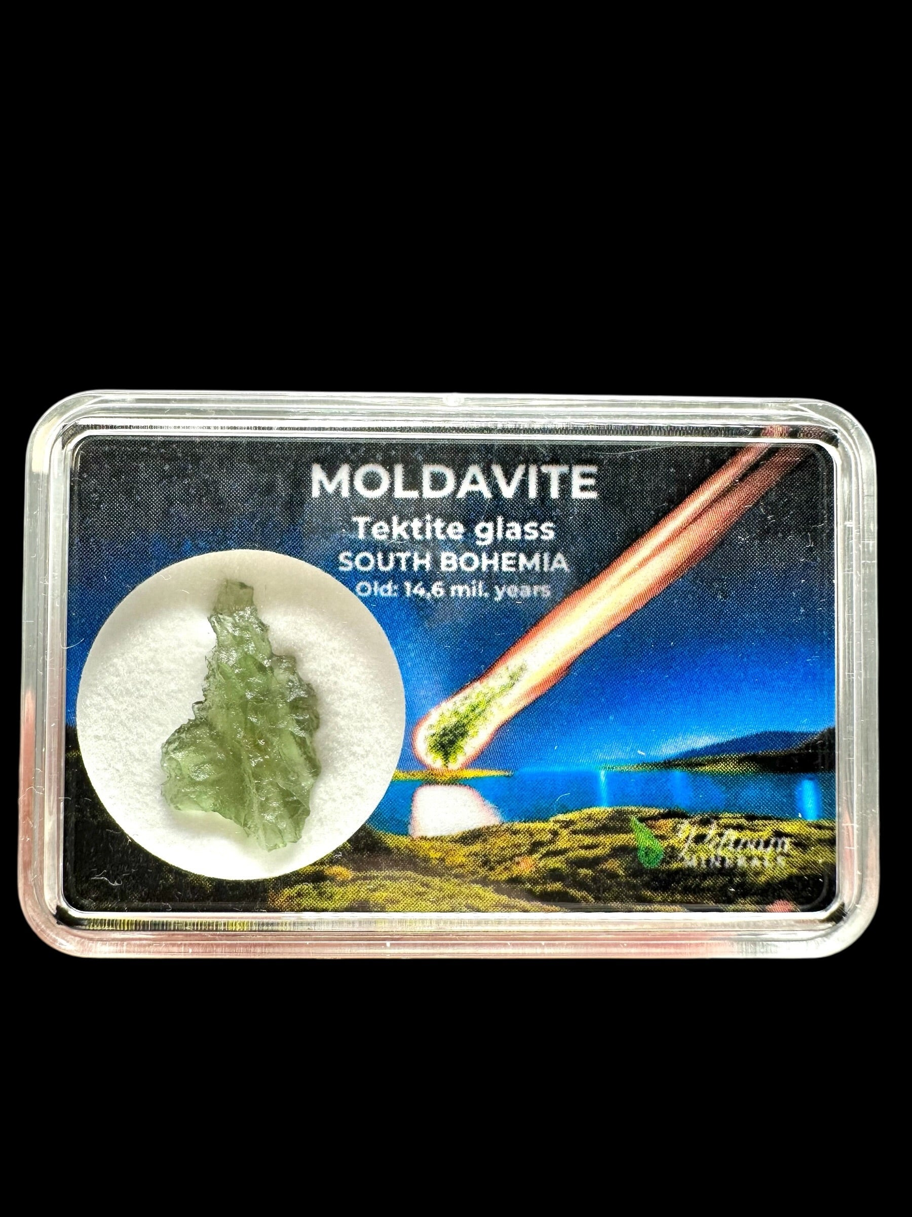 Moldavite in box – Besednice Jezkovna