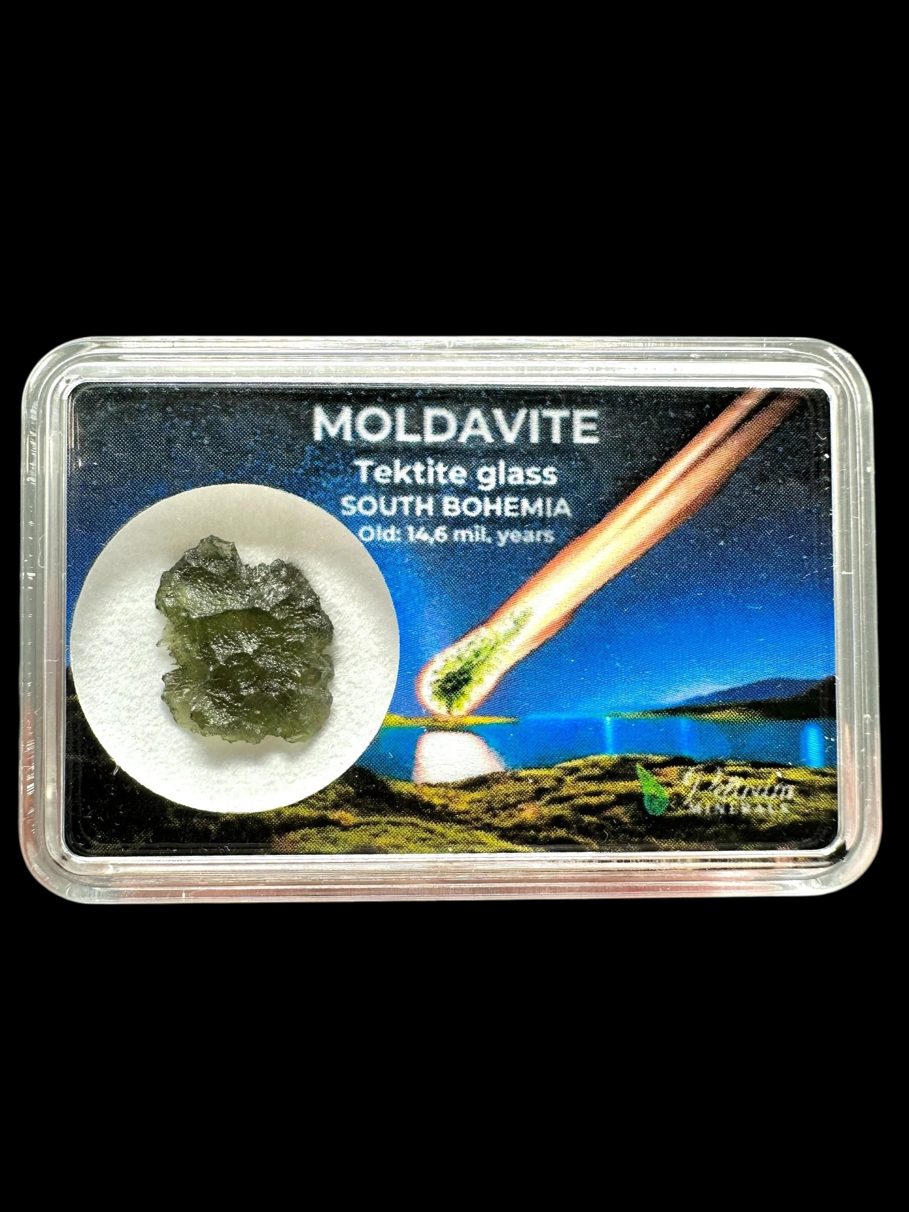 Moldavite in box – Olesnice