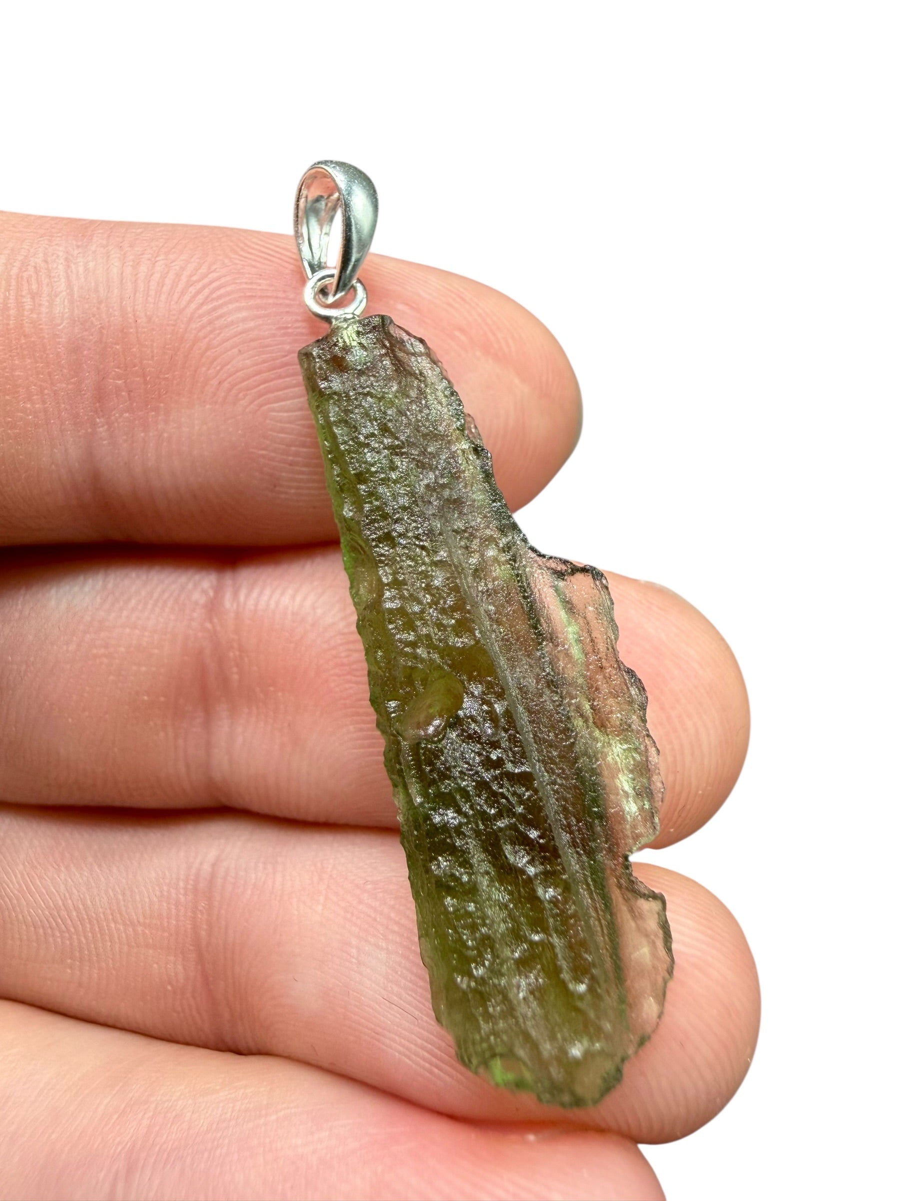 Silver moldavite pendant 2,4g - SP/V867