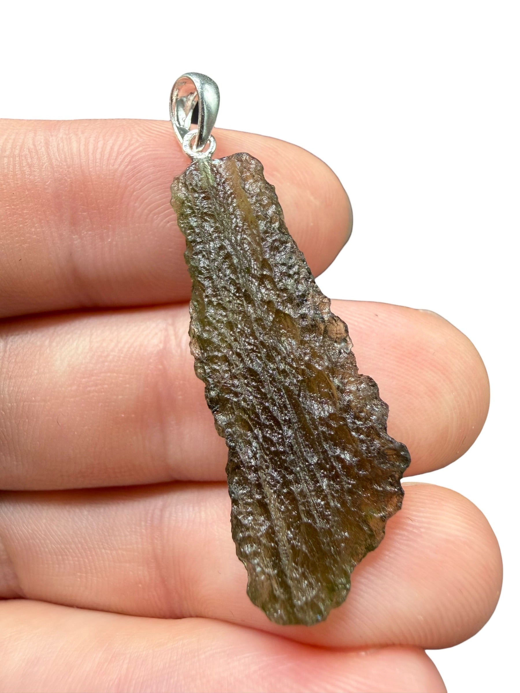 Silver moldavite pendant 2,7g - SP/V873