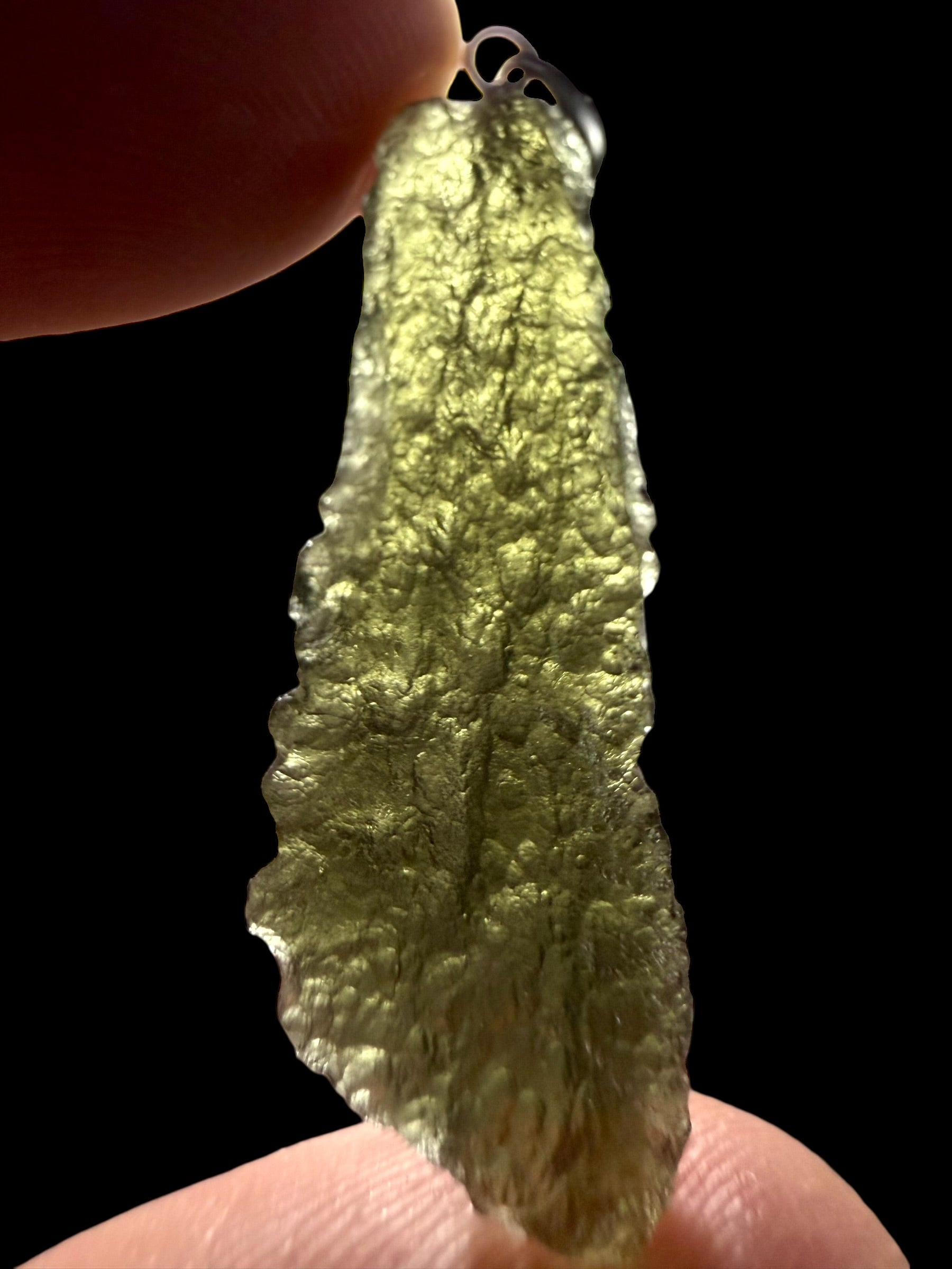 Silver moldavite pendant 2,7g - SP/V873