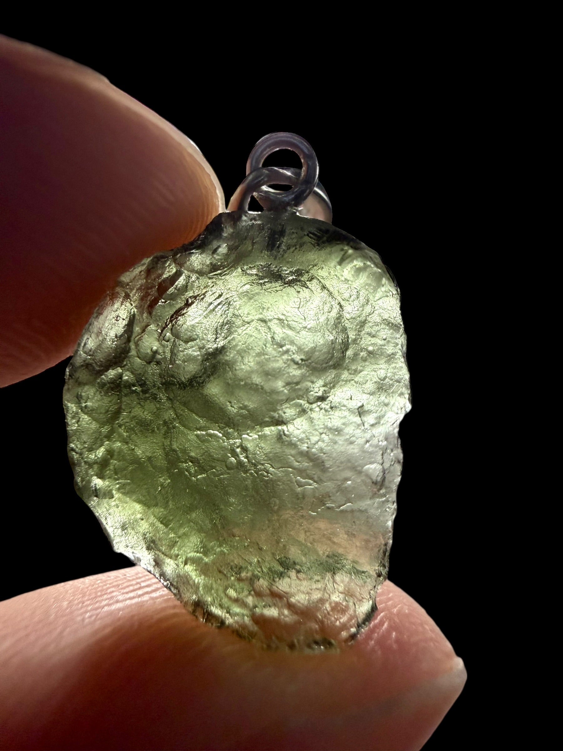 Silver moldavite pendant 1,5g - SP/V879